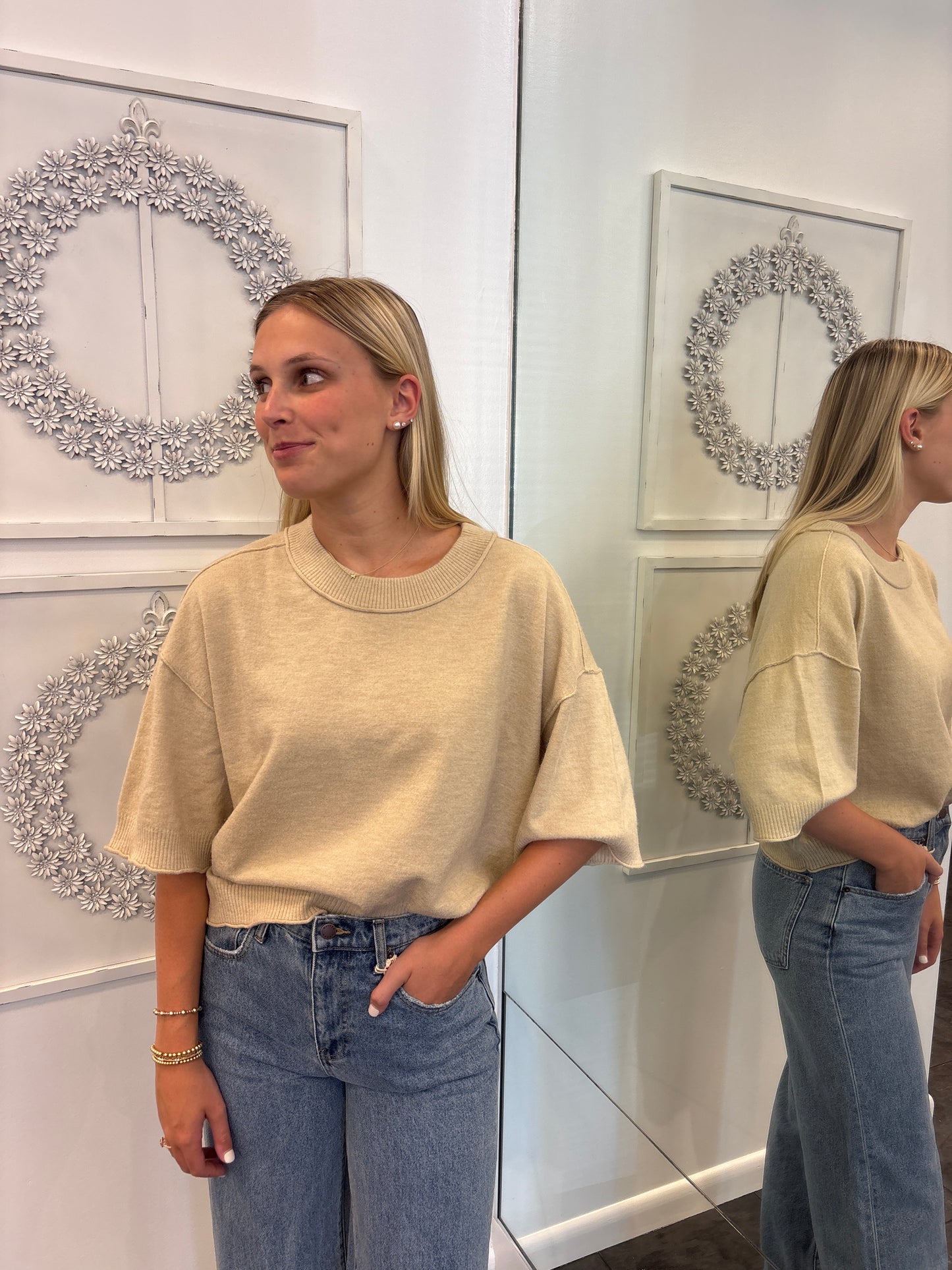 Oatmeal Sunday Sweater