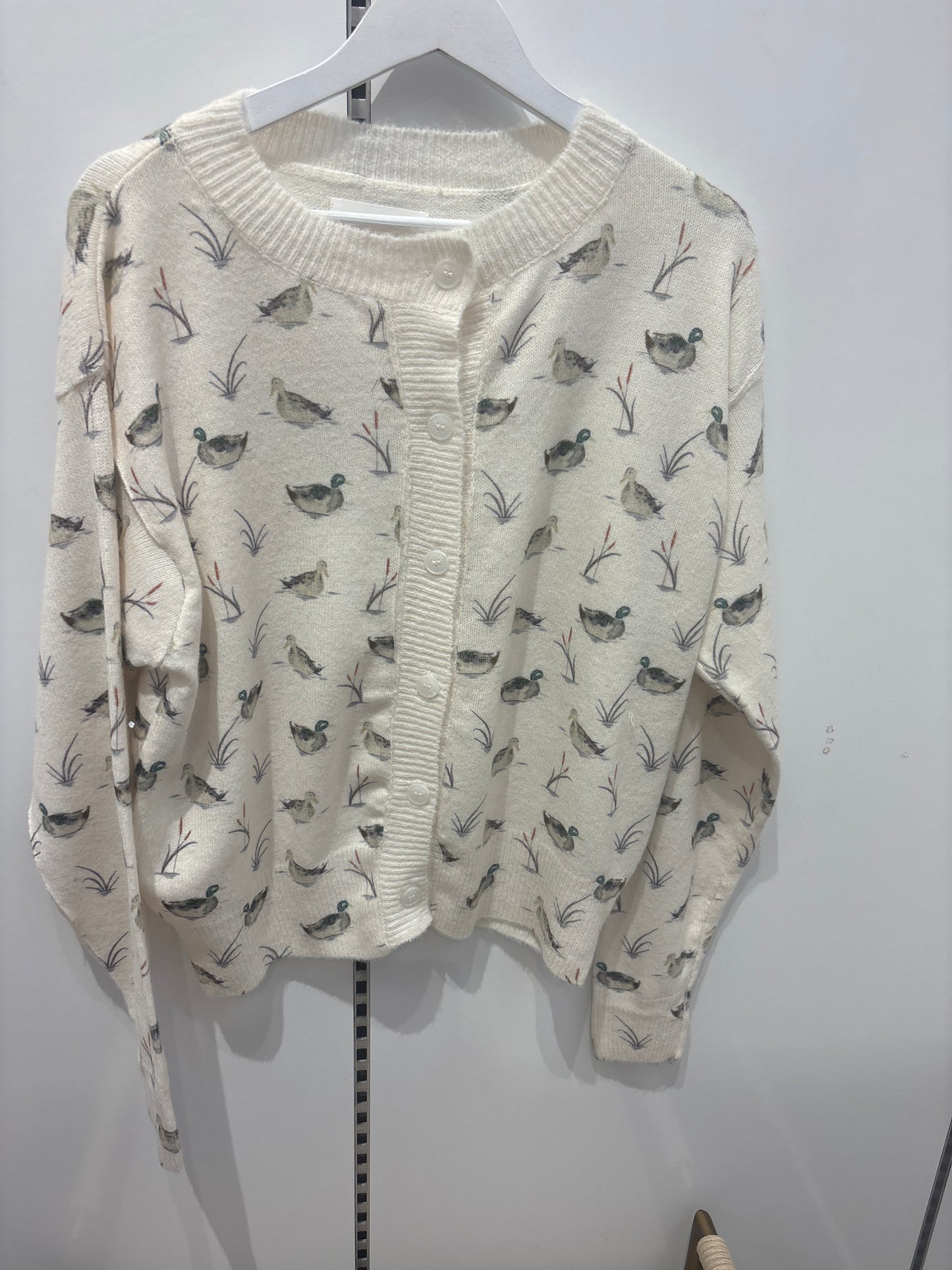 Oatmeal Duck Sweater Cardigan