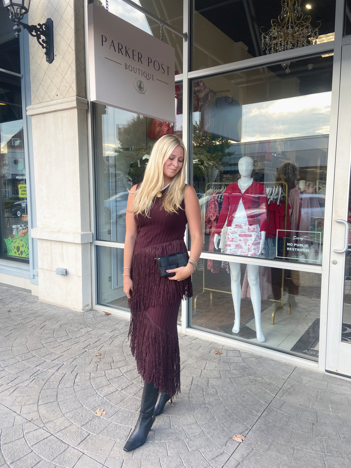 Grace Fringe Rib Midi Dress