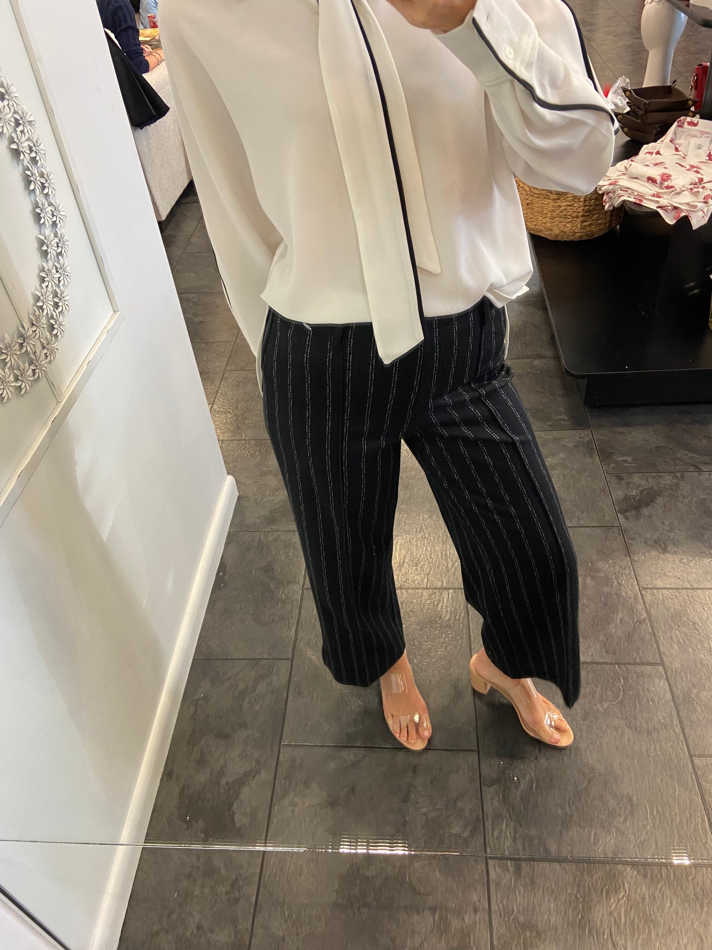 LYSSE Isabel Wide Leg Point Pant Charcoal