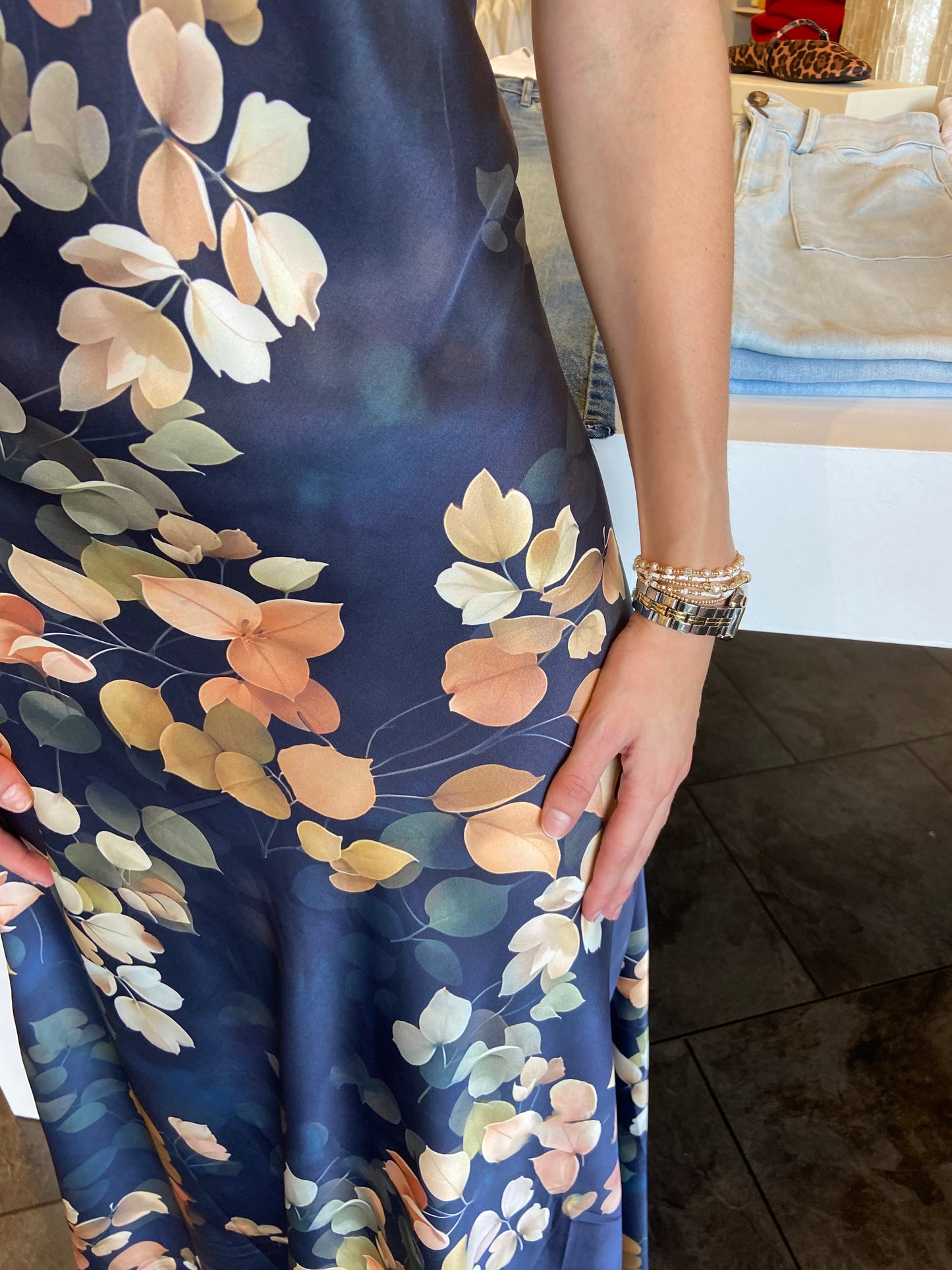 Sienna Satin Floral Maxi