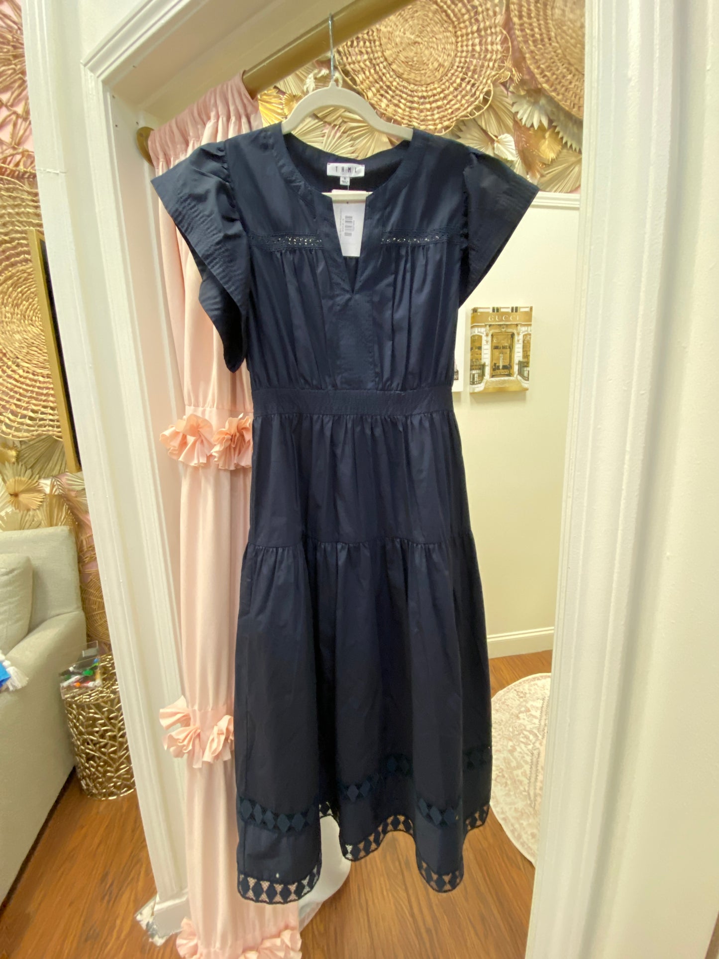 Lindsay Navy Tiered Maxi Dress
