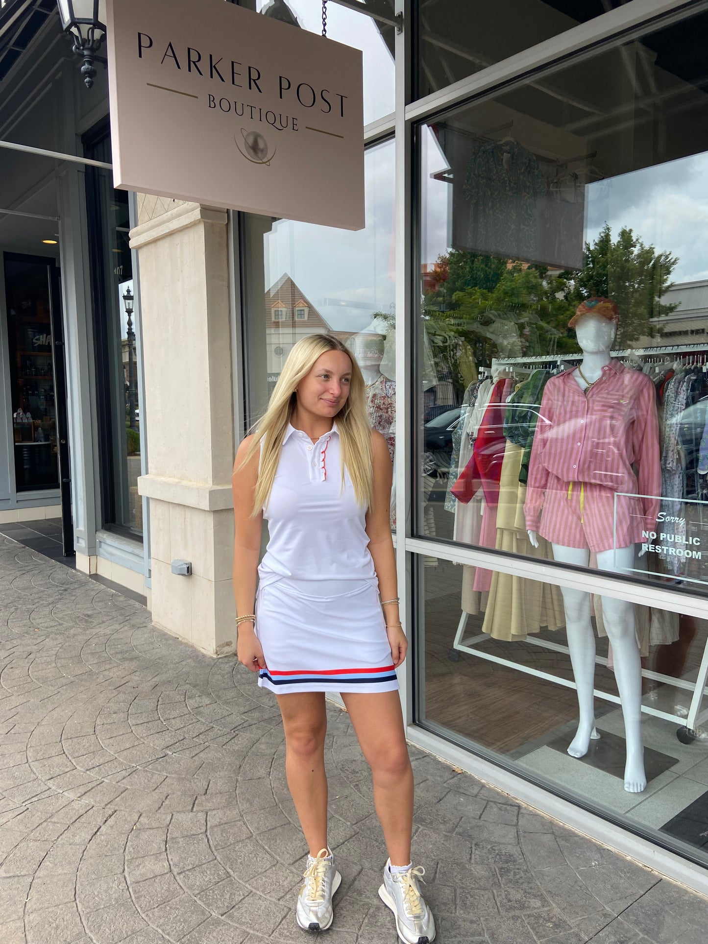Smith & Quinn White Tomato Alice Ruffle Polo