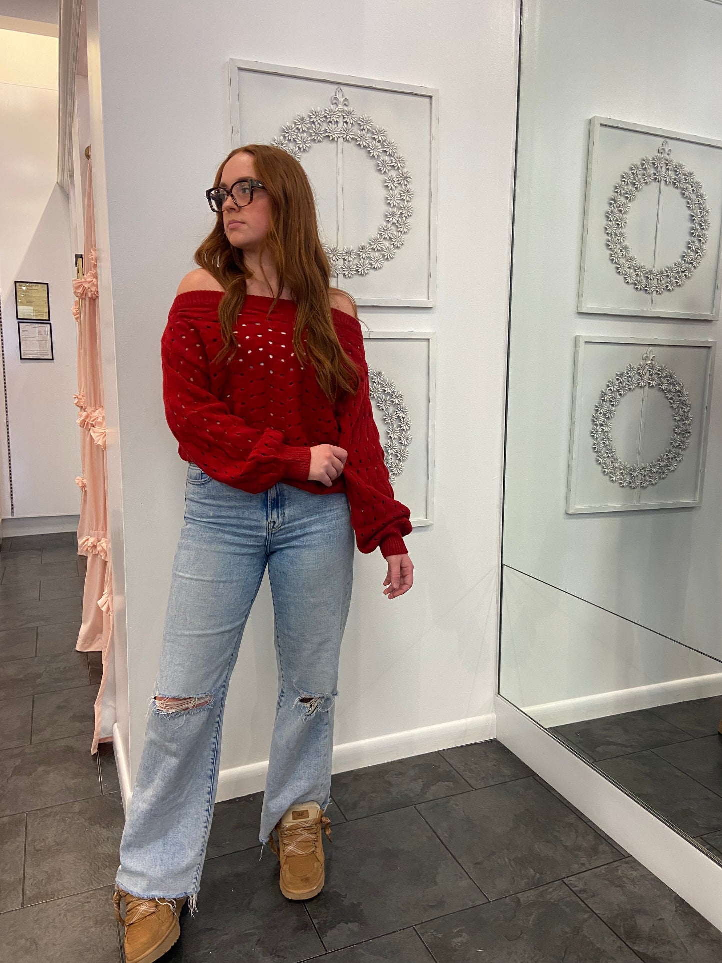 Pure Love Red Sweater