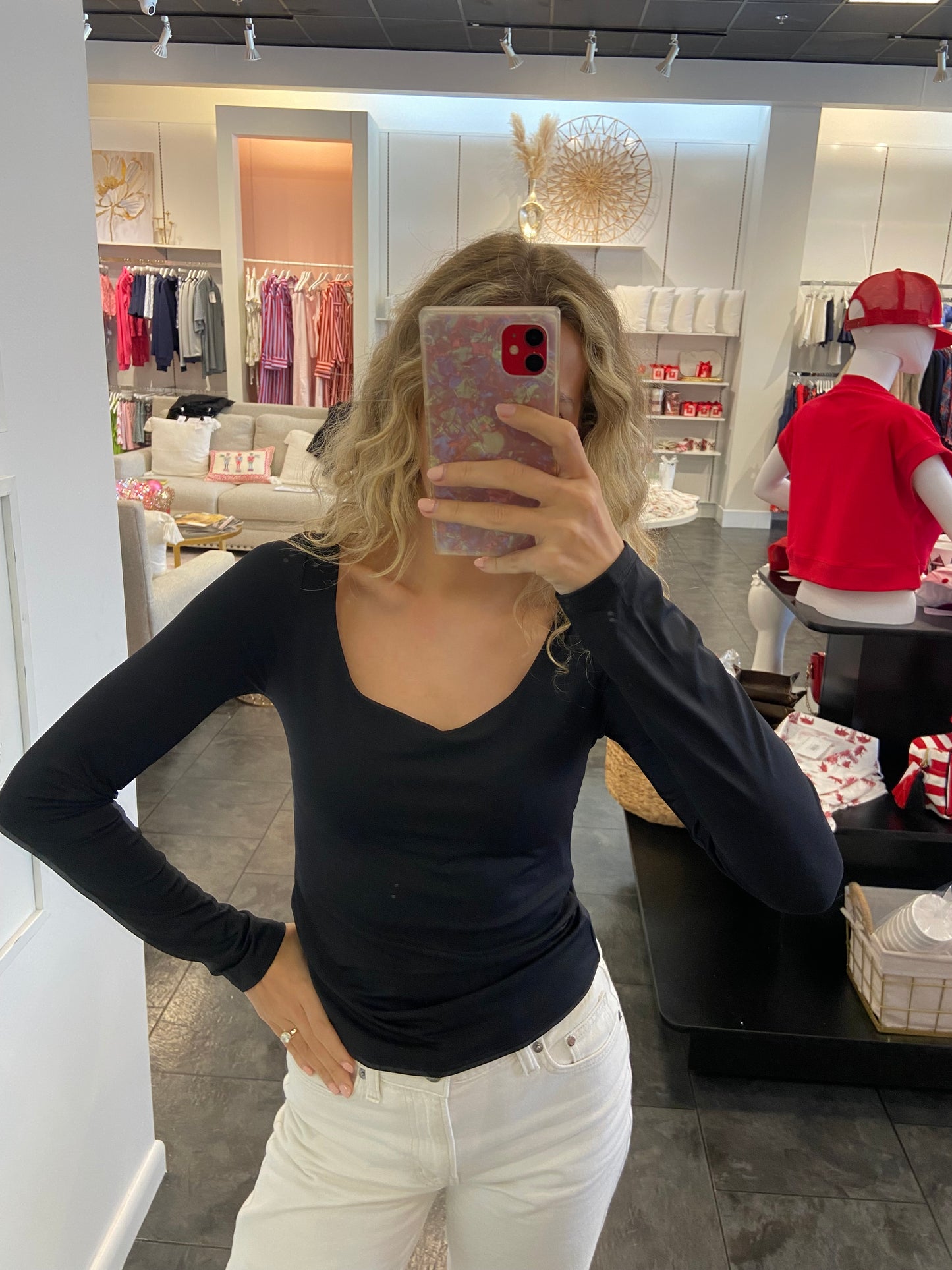 Long Sleeve Scuba Top