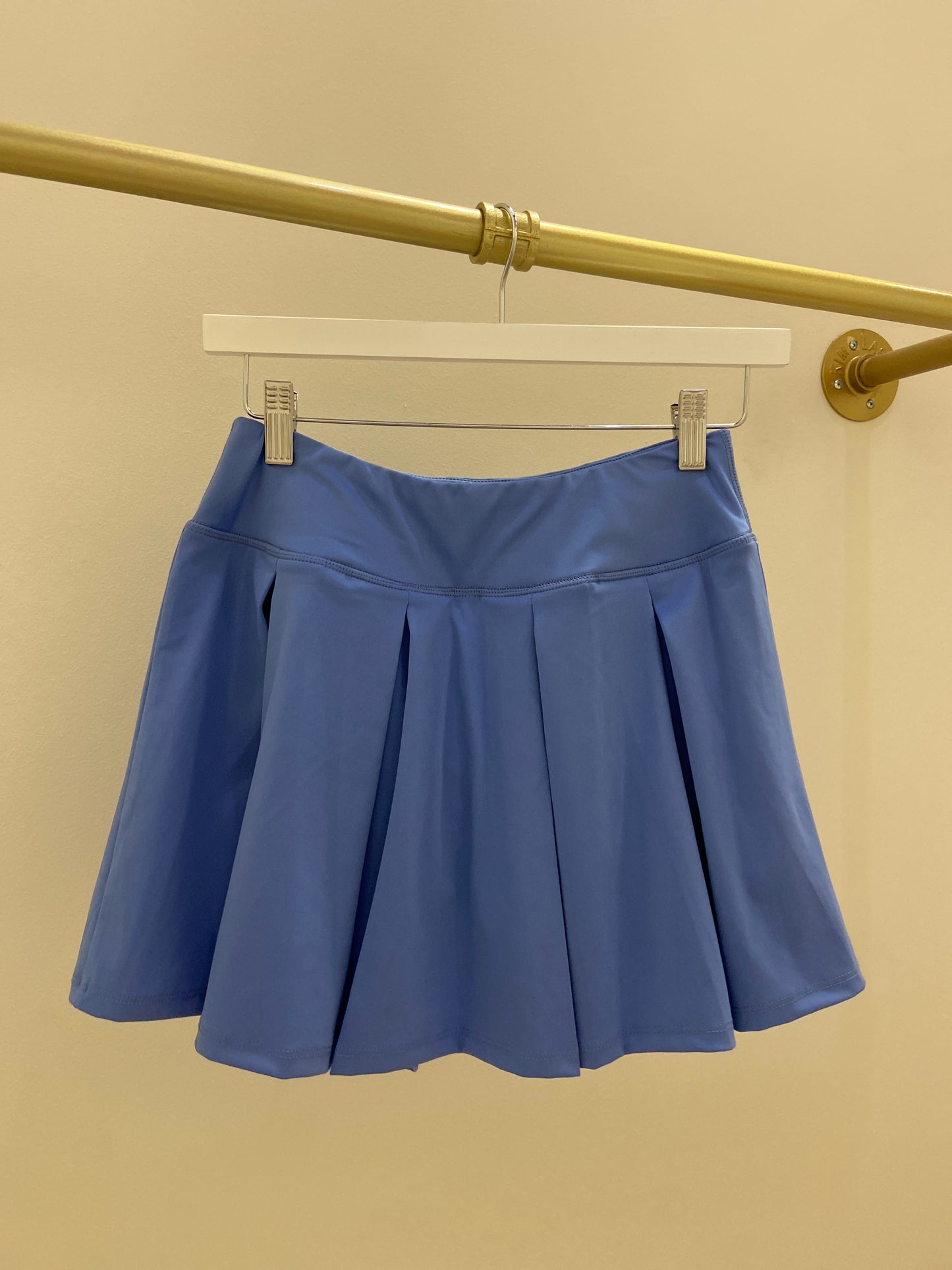 Brooksie Blue Pleated Back Athletic Skirt