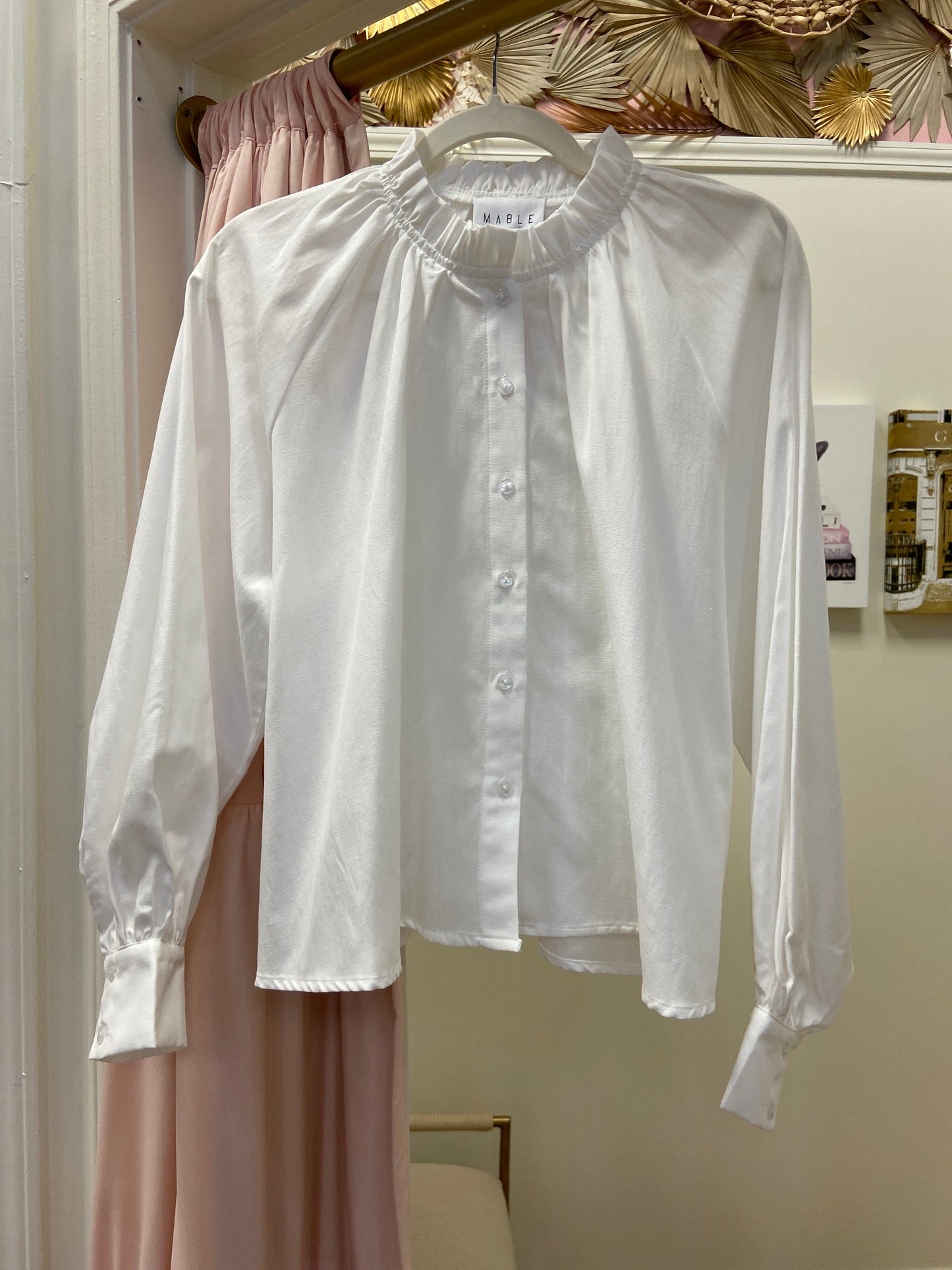 Isla White Long Sleeve Blouse