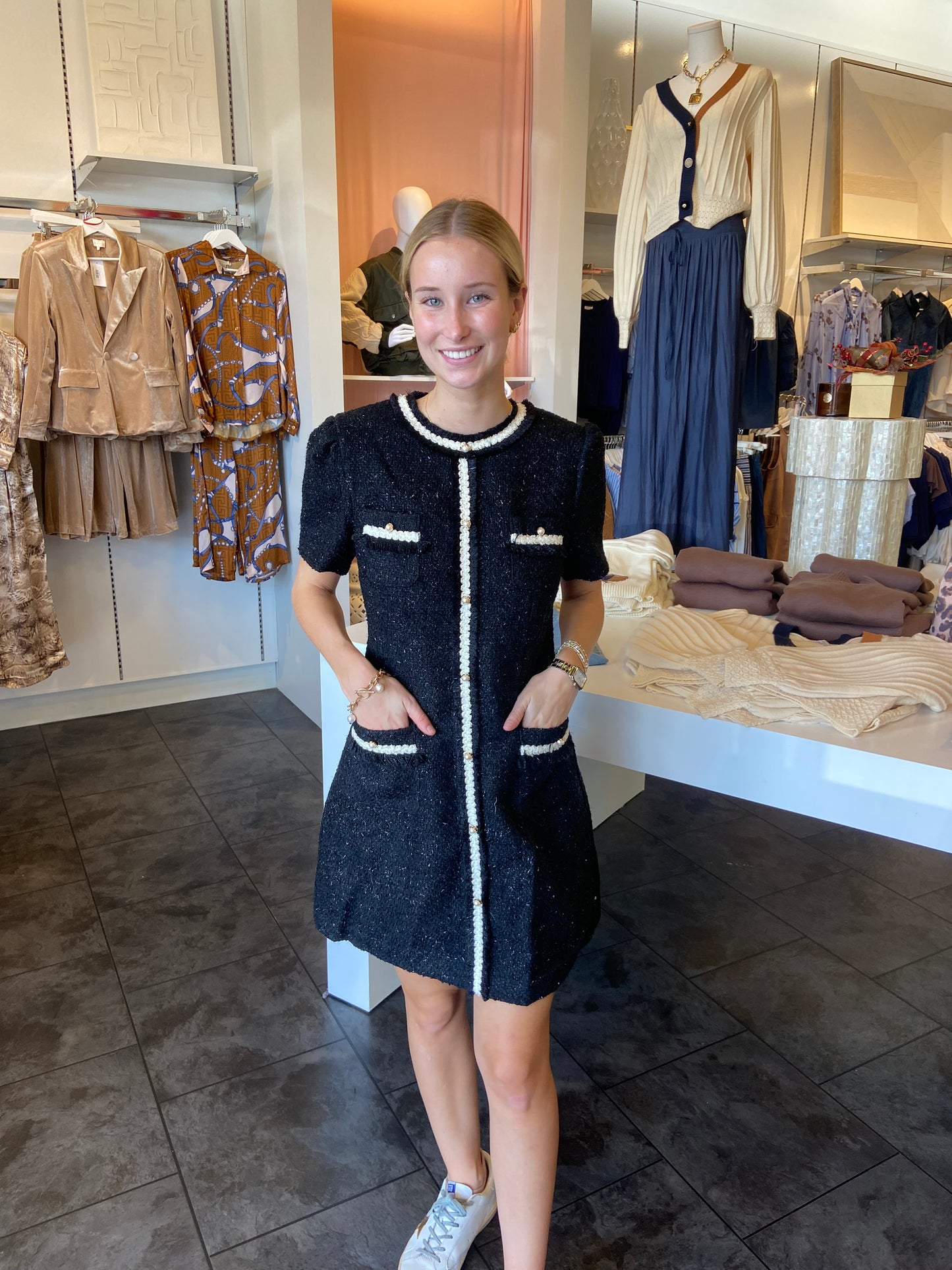 Coco Sparkle Tweed Dress