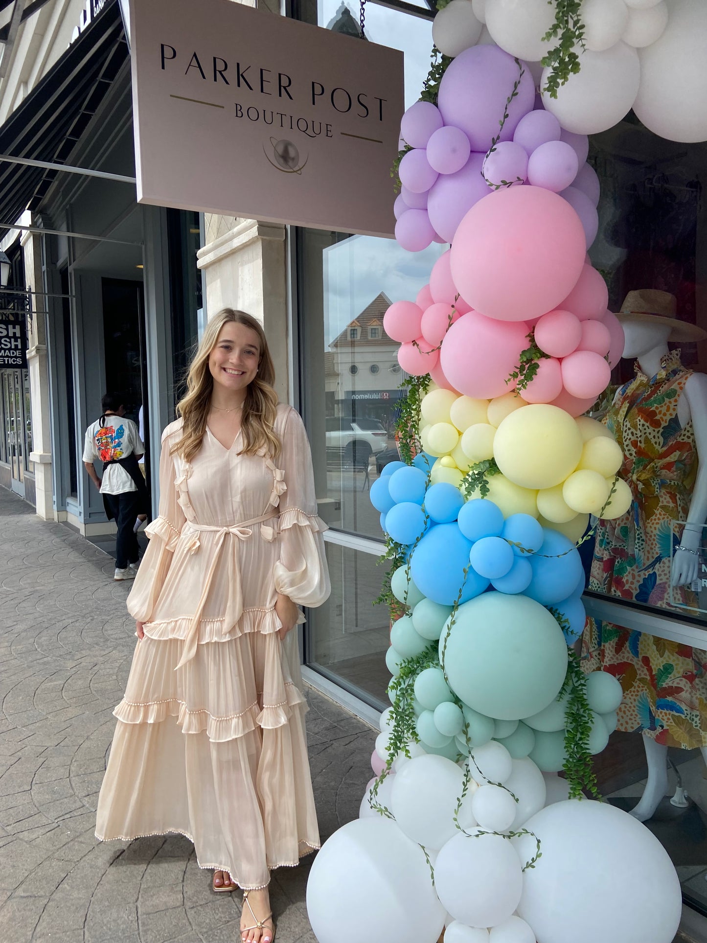 Stevie Ivory Chiffon and Pearl Dress