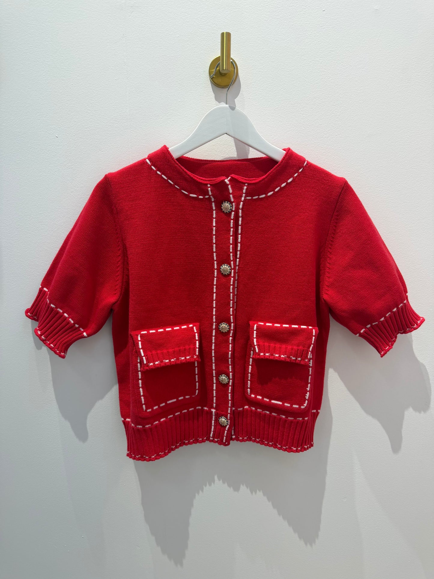 Stitch Me Up Red Sweater