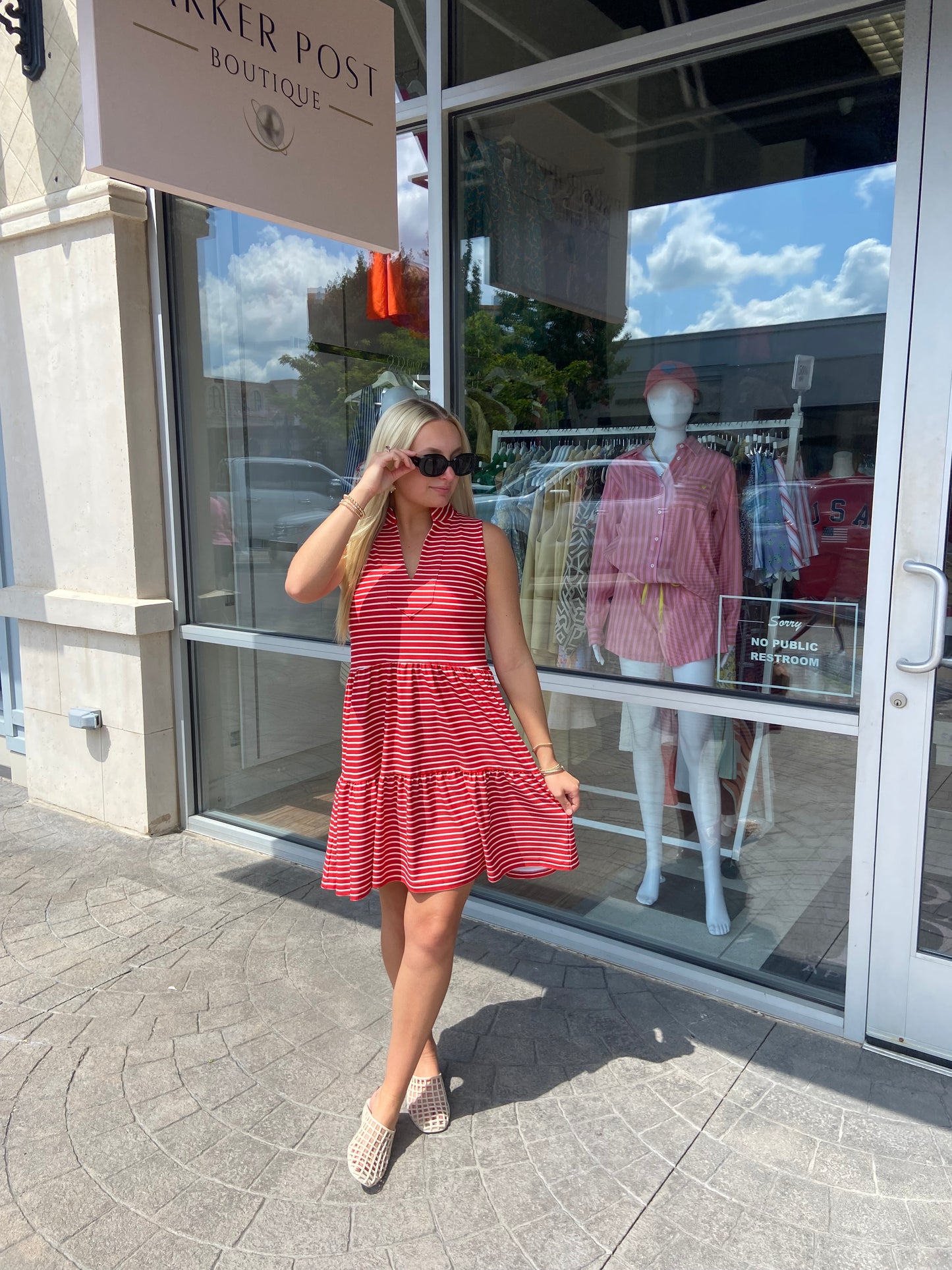 Smith & Quinn Strawberry Stripe Tatum Dress