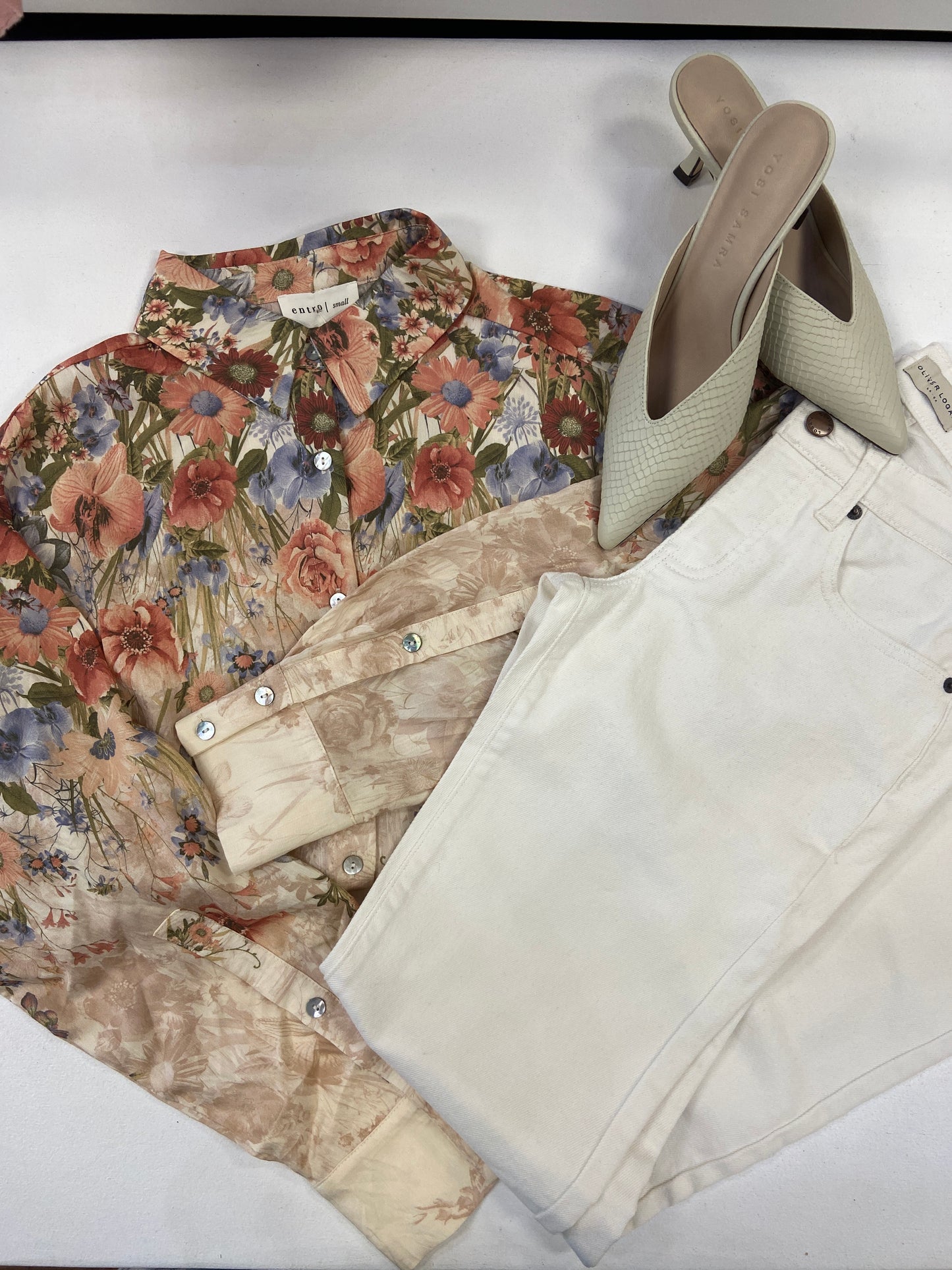 Rosey Long Sleeve Sheer Floral Blouse