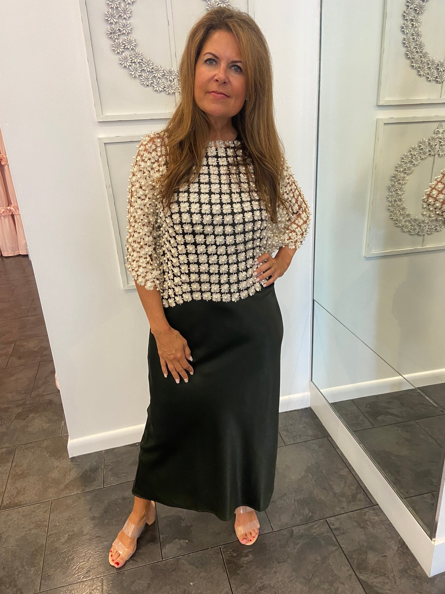 Pearl and Ivory Overlay Blouse