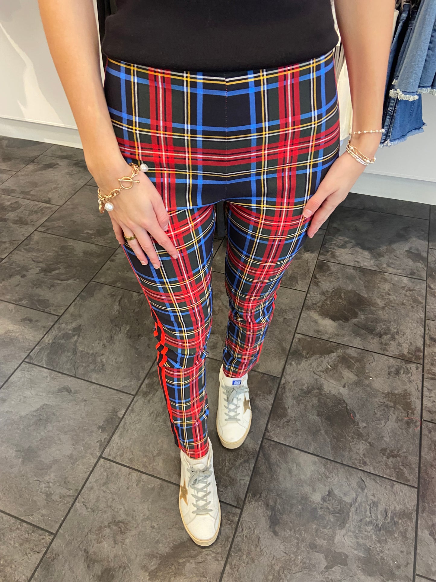 Merry Plaid Pull-On Pant