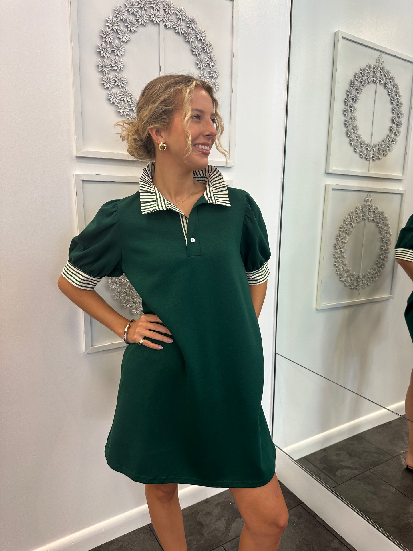 Green Sailor T- Shirt Dress