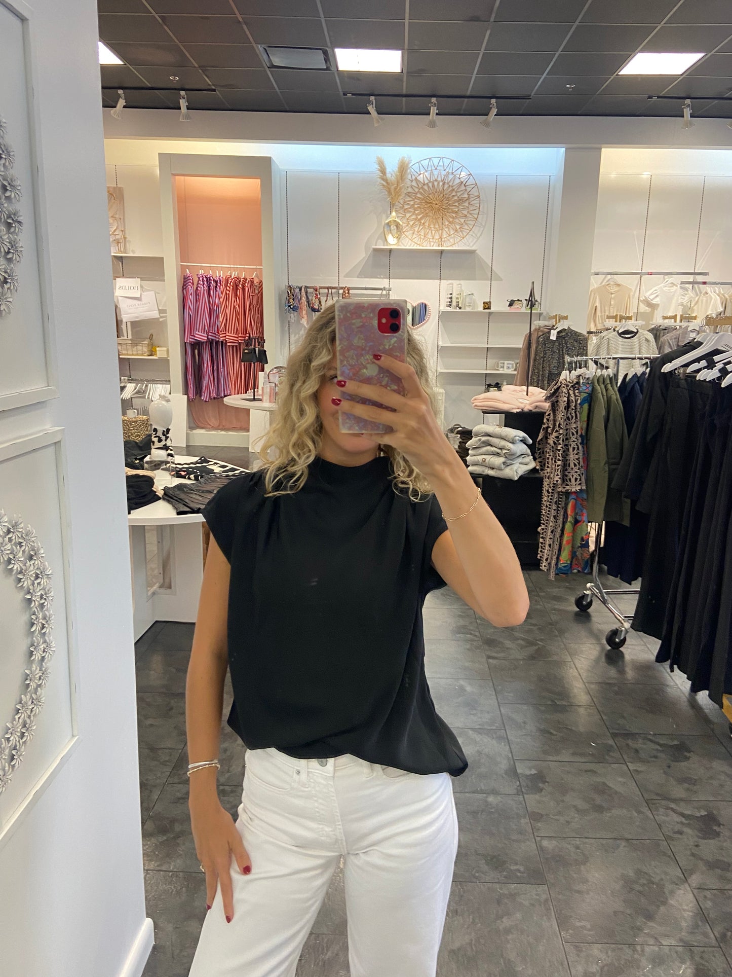 Silent Mock Satin Blouse