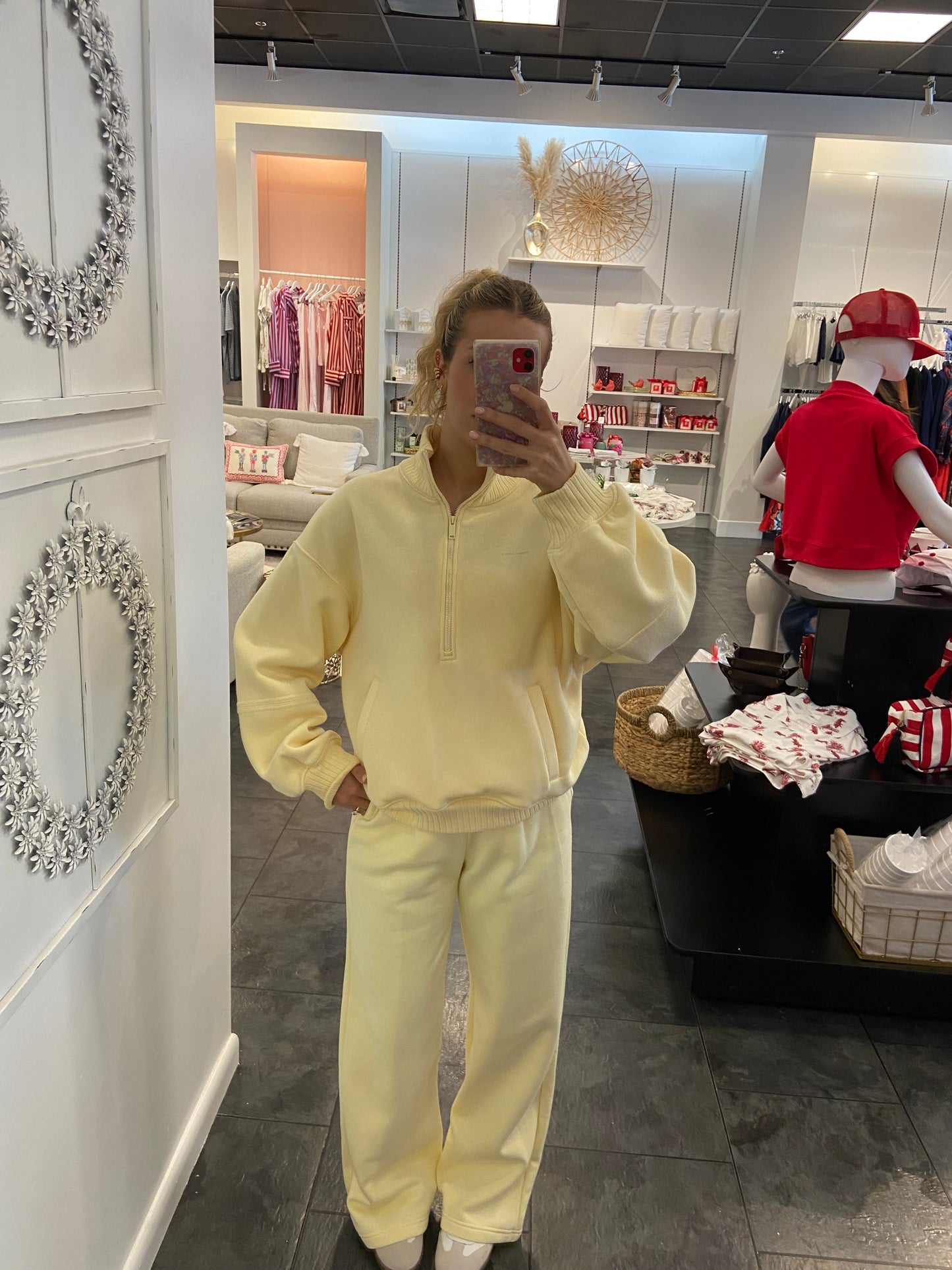 Lemon Fleece Terry Jogger