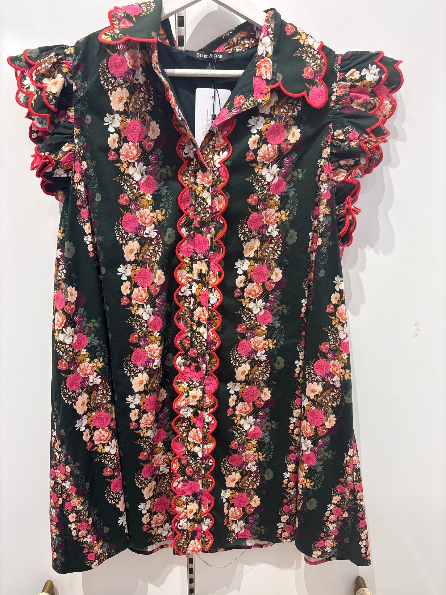 Elizabeth Scallop Ruffle Dress