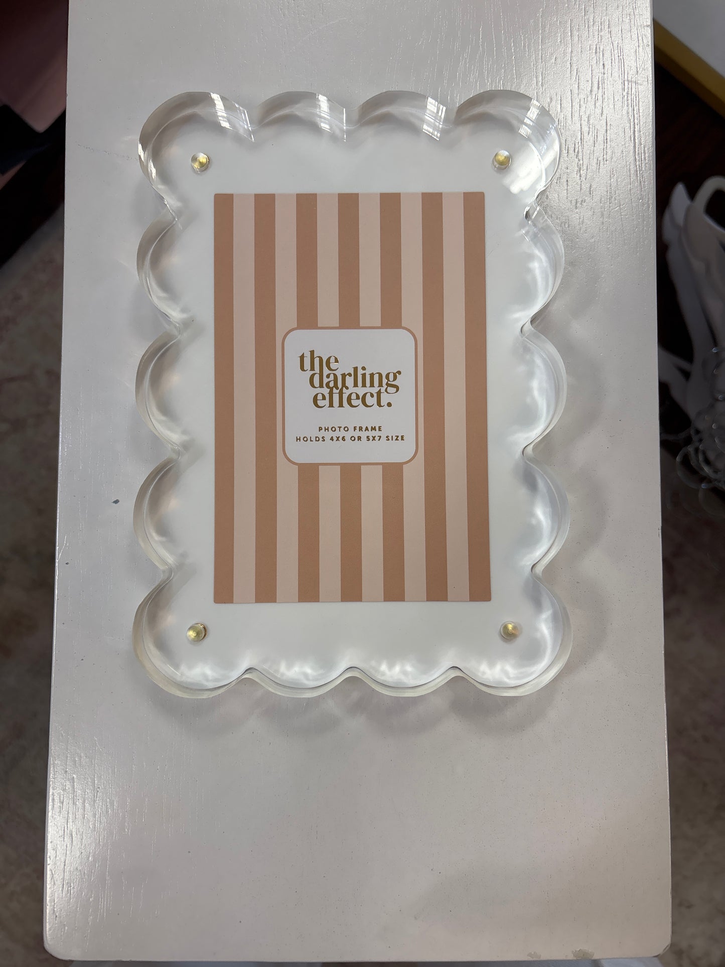 Rectangle Scalloped Acrylic Picture Frame