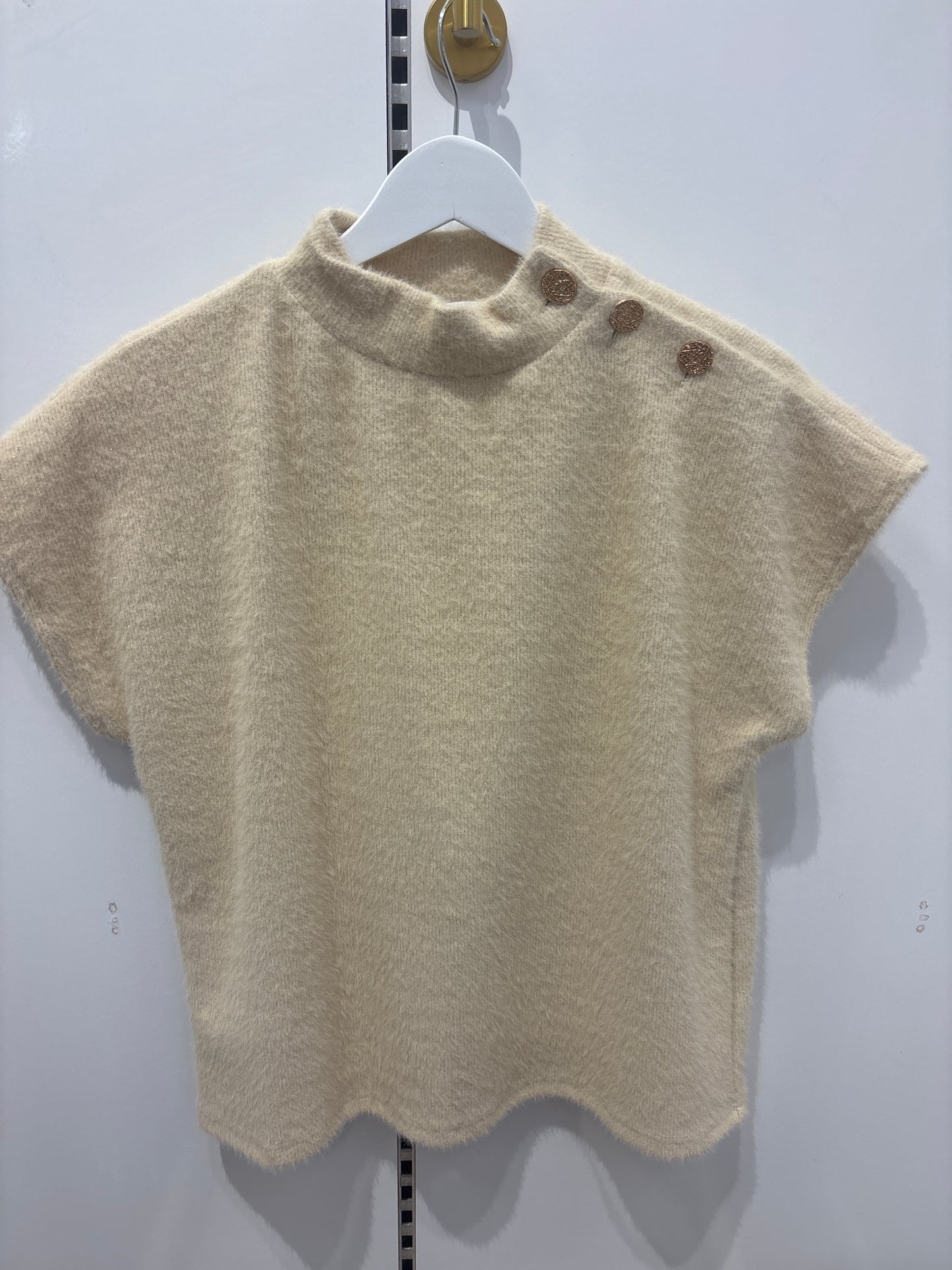 Emery Mock Neck Fluffy Top