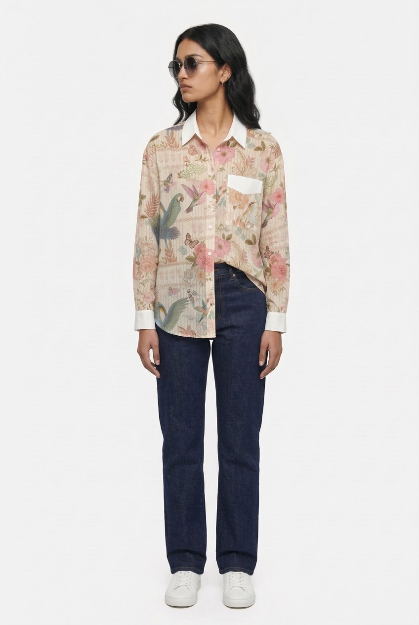 STRAWBERRY PARIS Heron Ivory Laurent Top