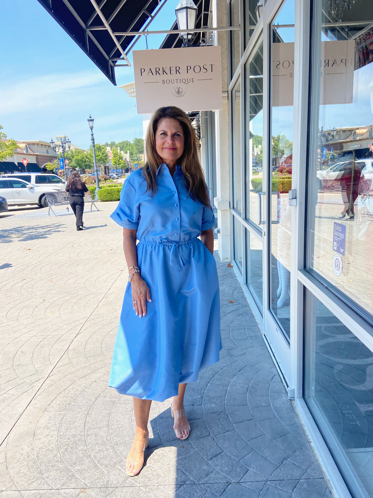 ALDEN ADAIR French Blue Kyra Maxi Dress