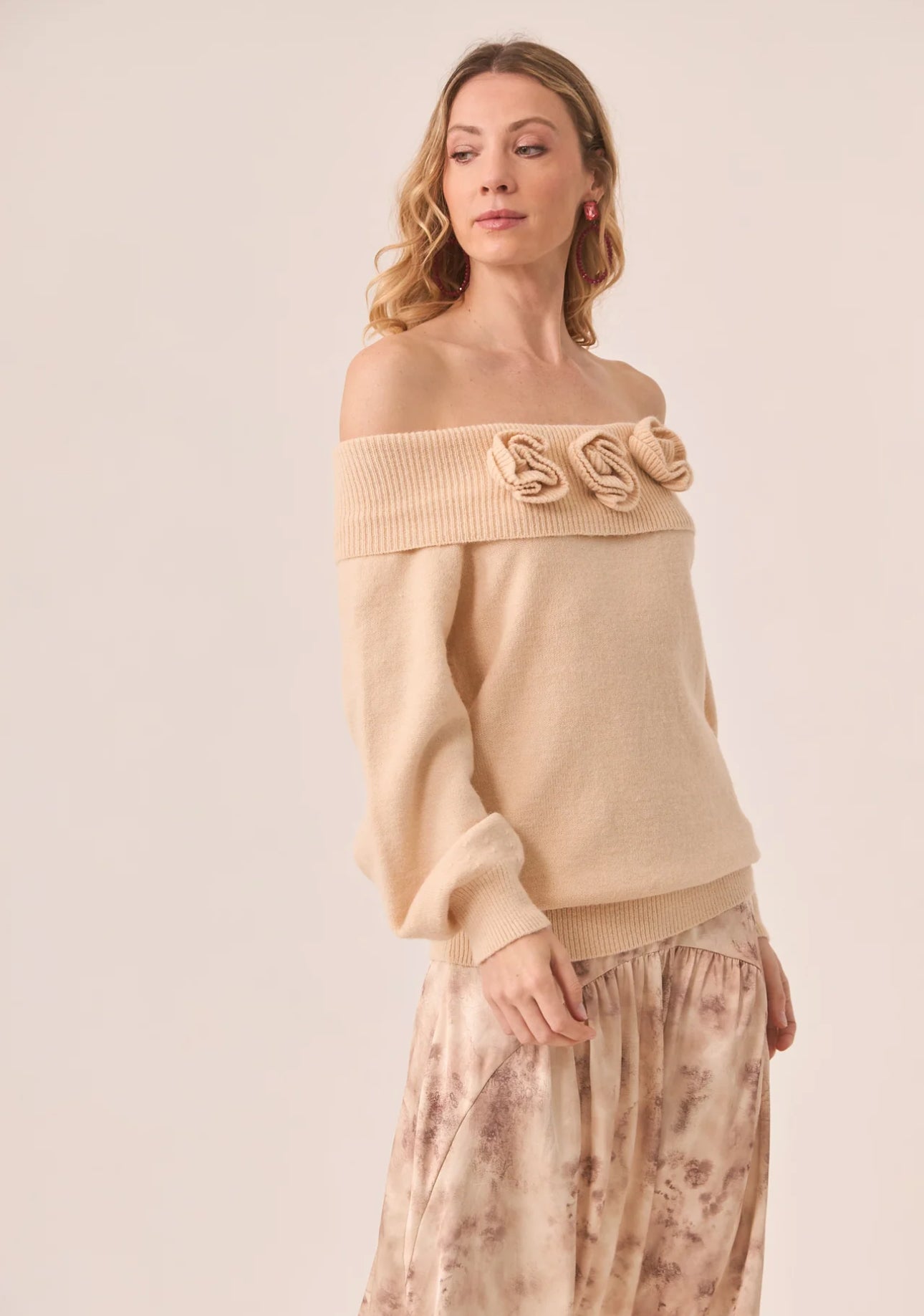 Adeline Turtleneck Floral Sweater