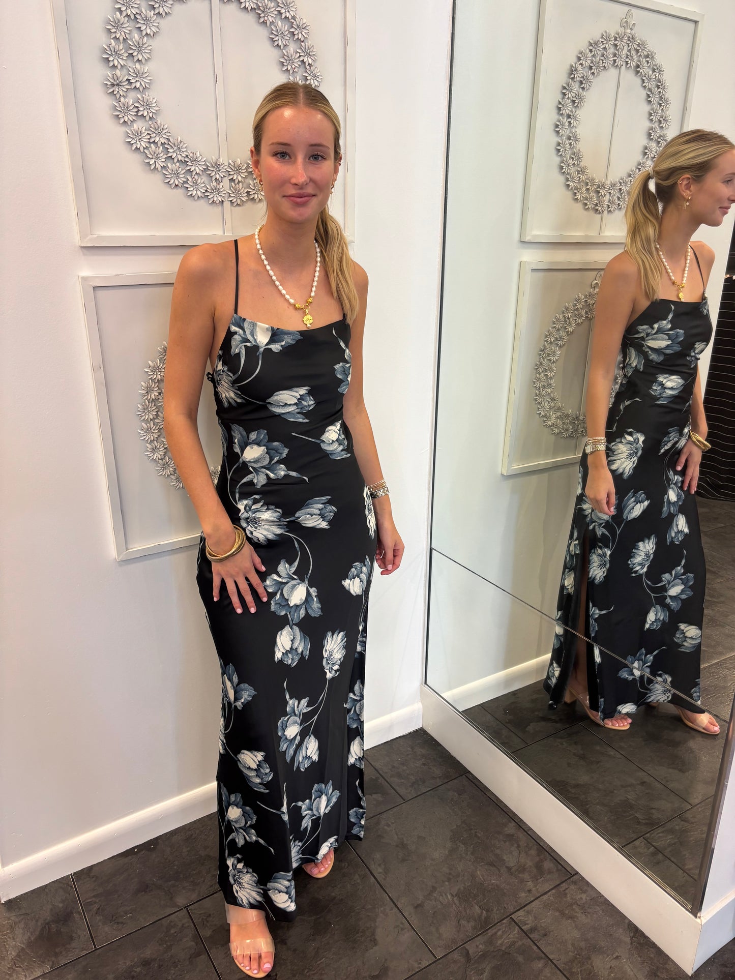 Midnight Floral Maxi Dress