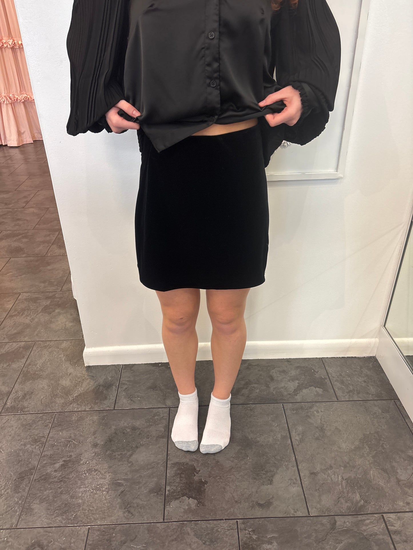 Sahar Velvet Mini Skirt