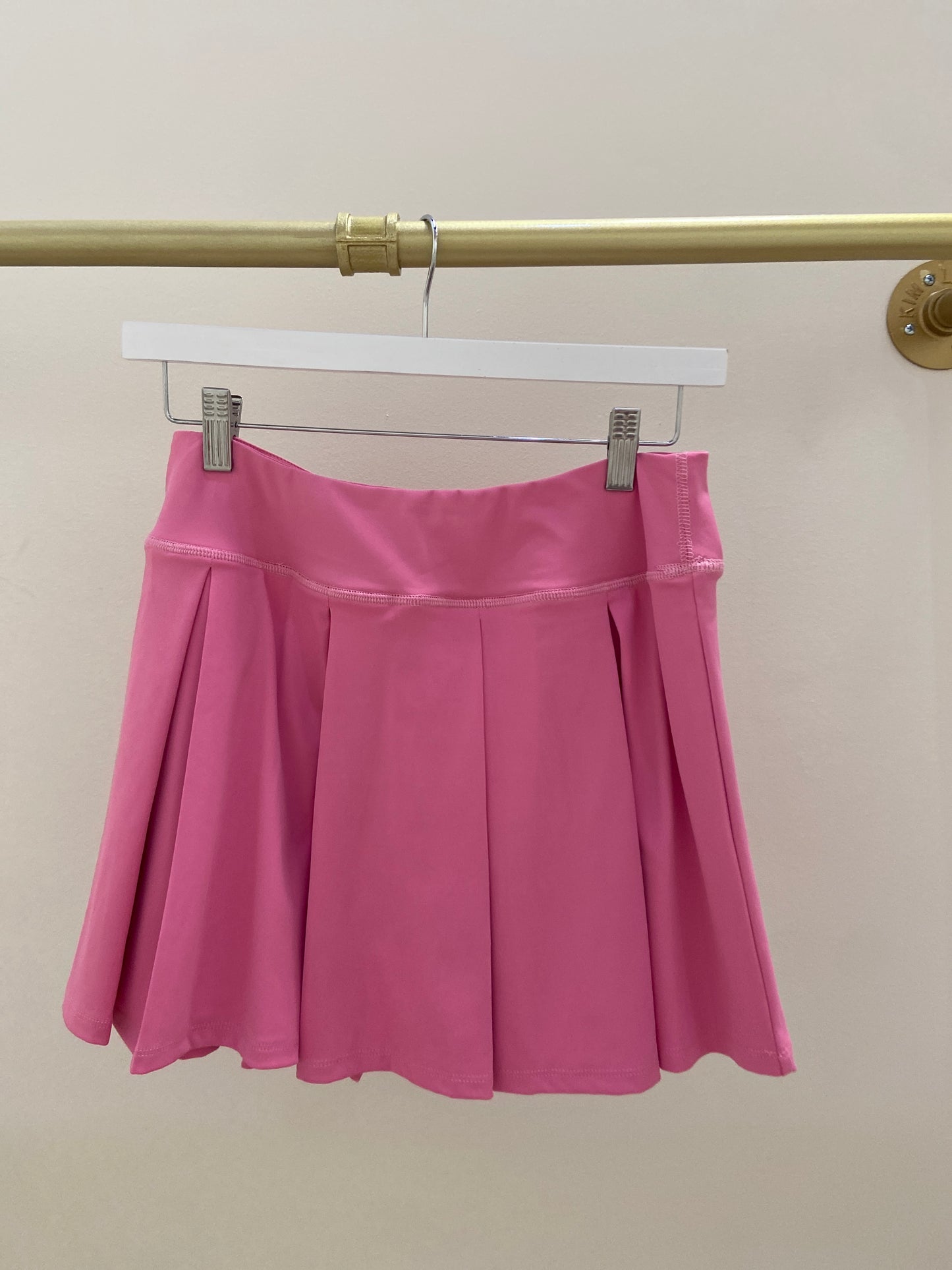 Murphy Pink Pleated Back Athletic Skirt