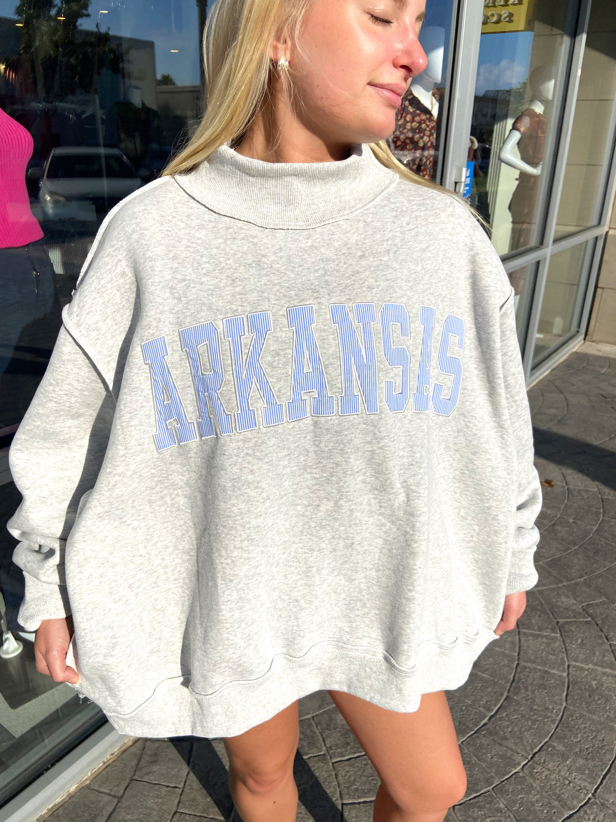 Arkansas Embroidered Applique Sweatshirt