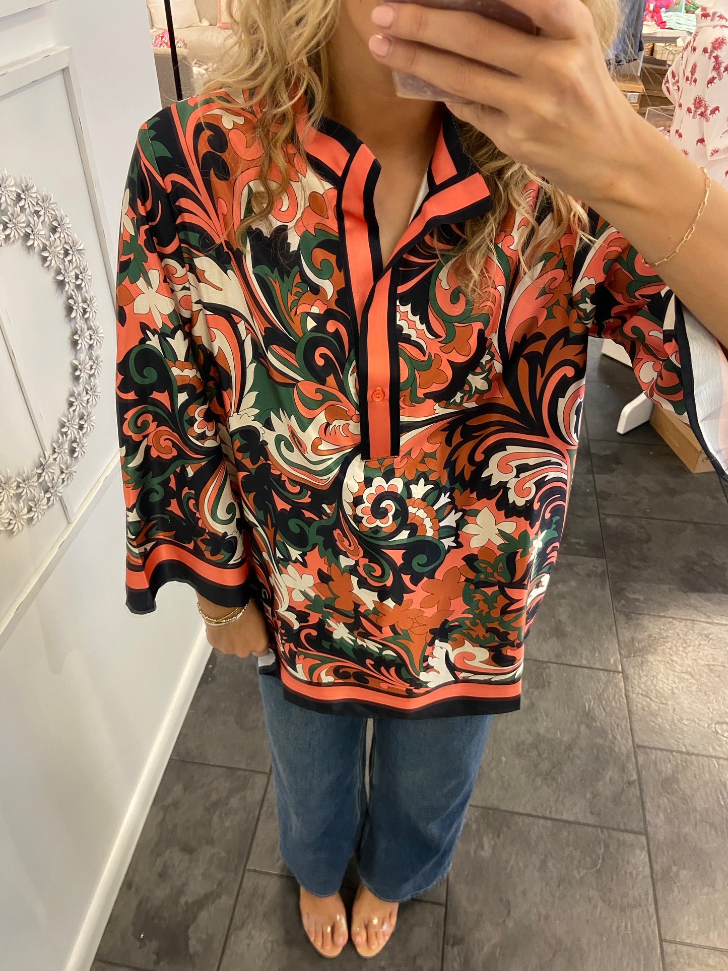 JADE Autumn Scroll Placket Tunic