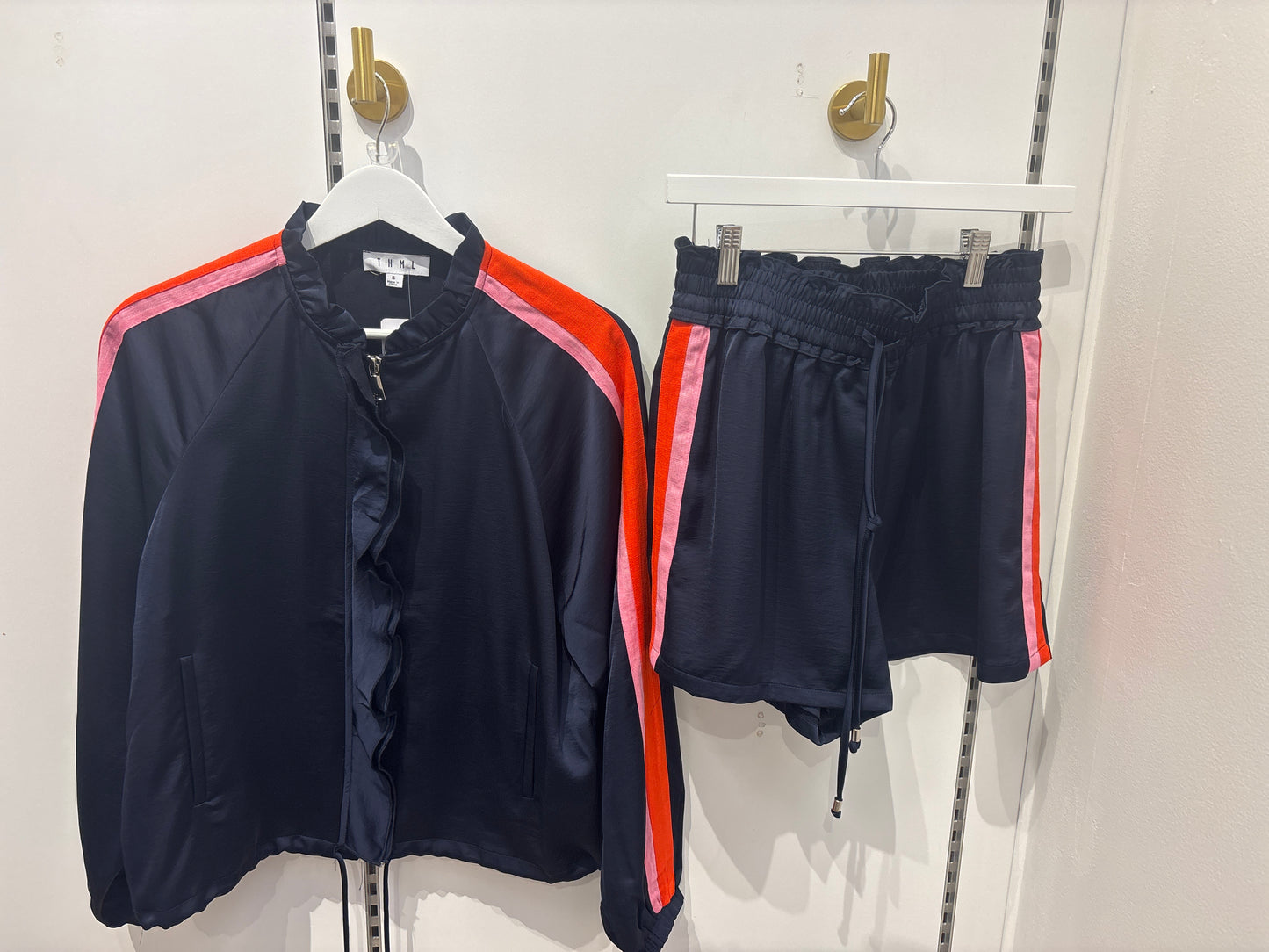 Race Me Satin Jacket and Short Set