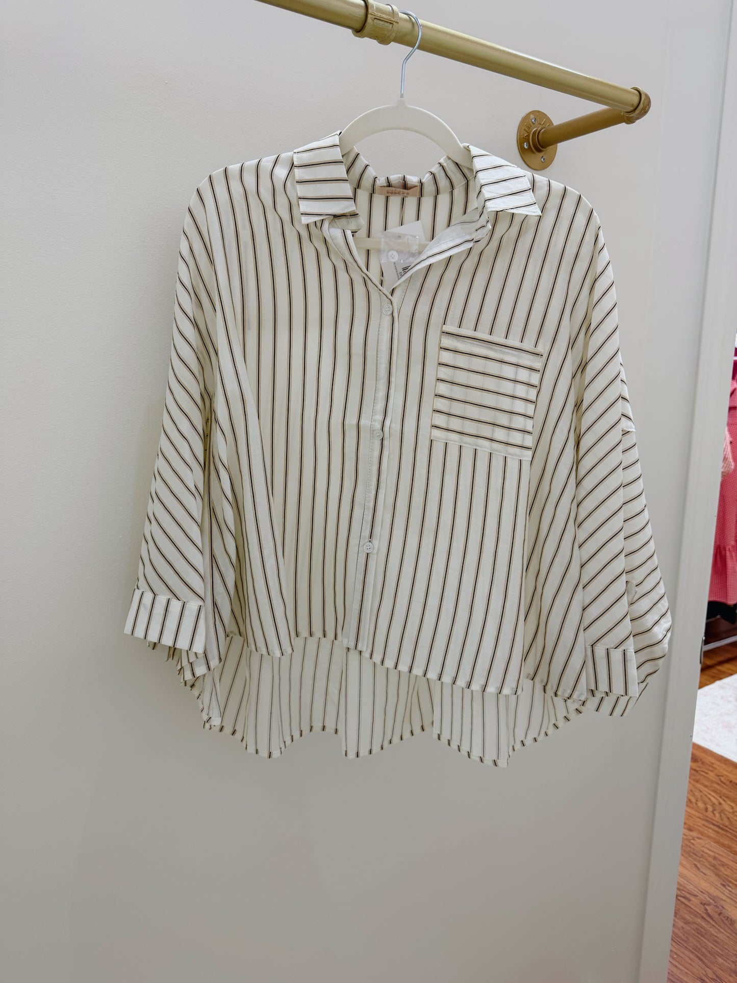 NKN Arnie Oversized Striped Button Up