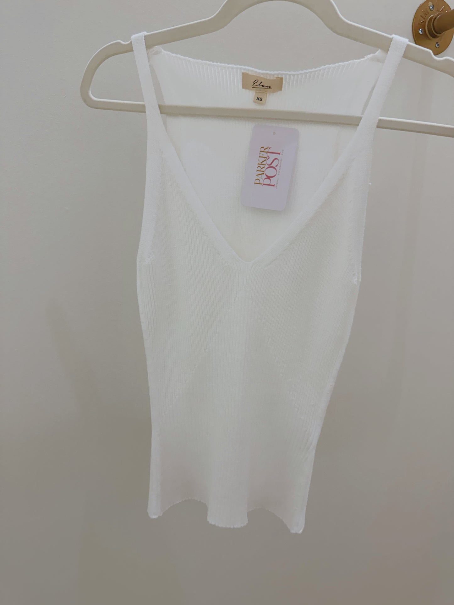 ELAN White Sienna Tank Top