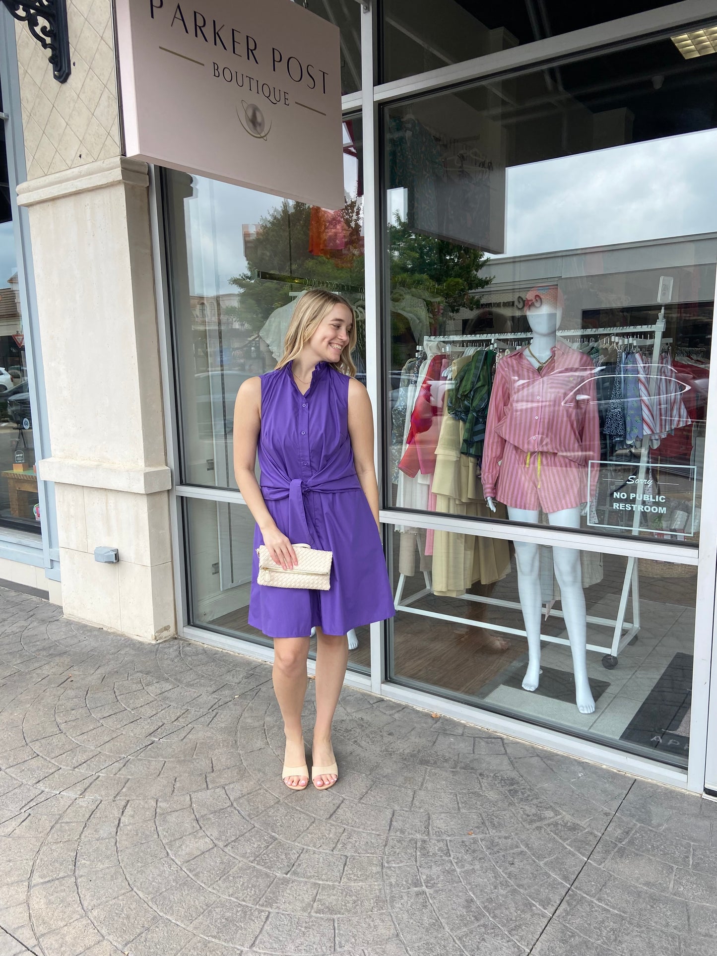 JADE Purple Back Wrap Dress
