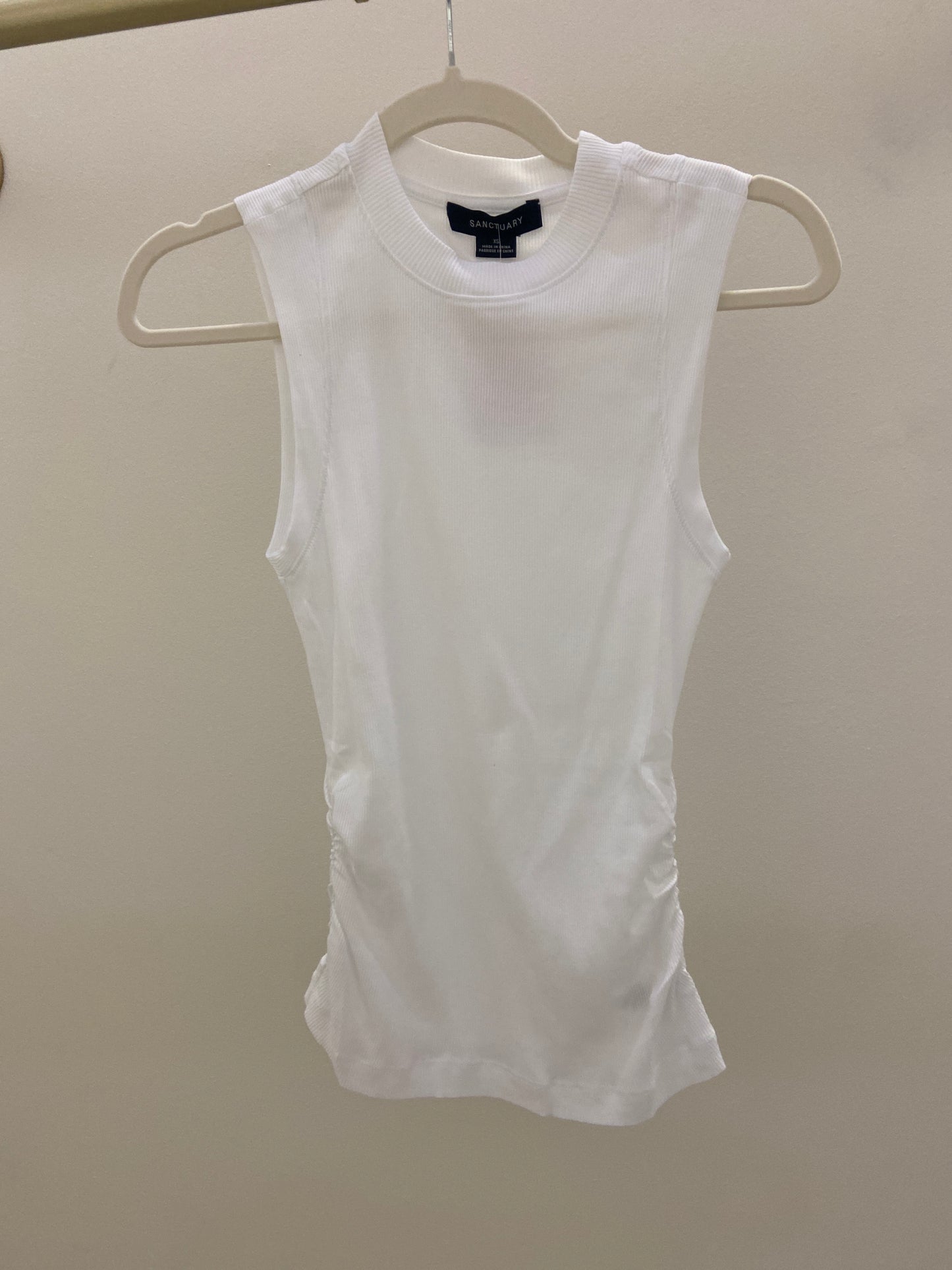 SANCTUARY White Ribbed Tank