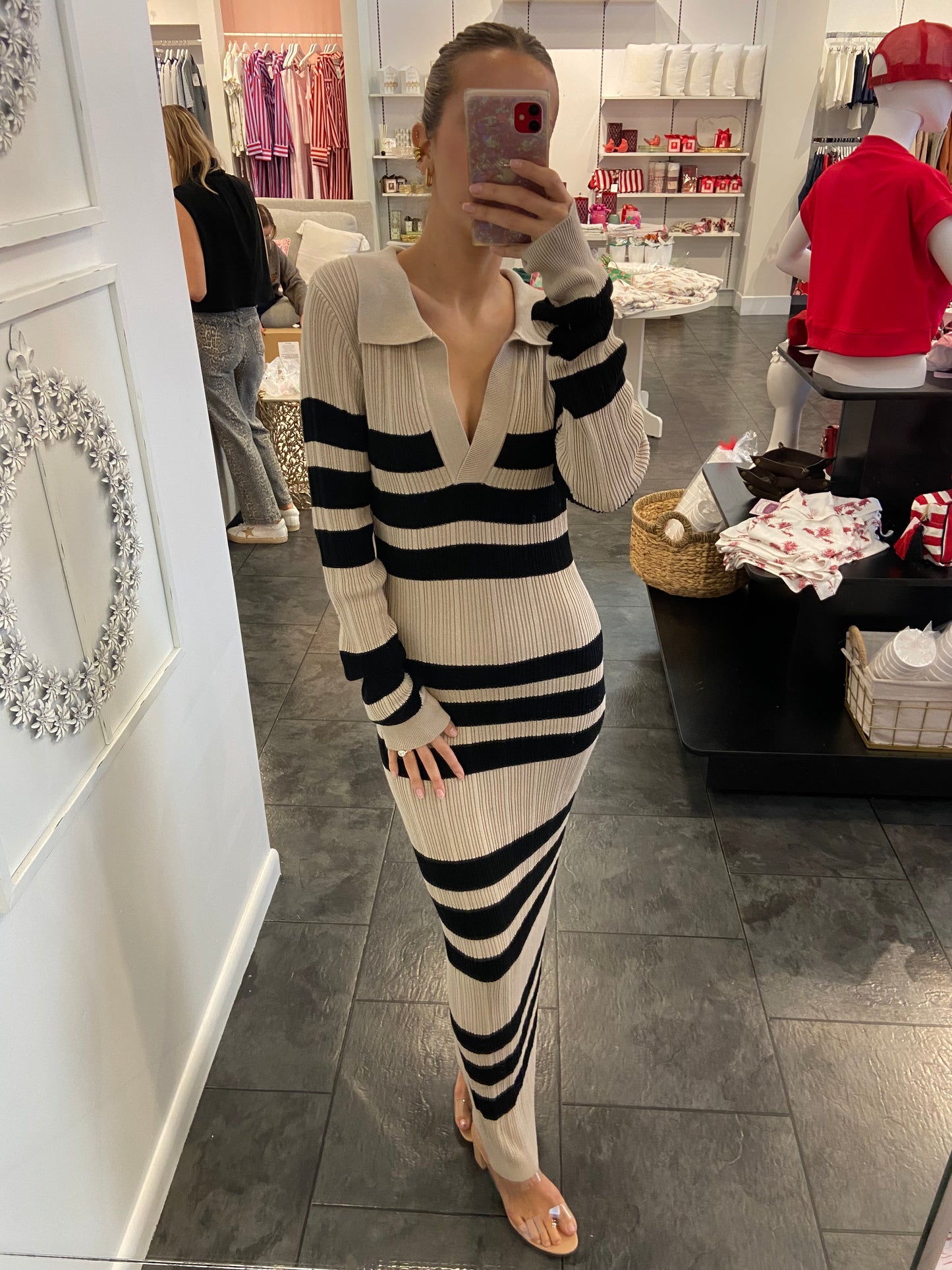 Mocha Ribbed Knit Dress