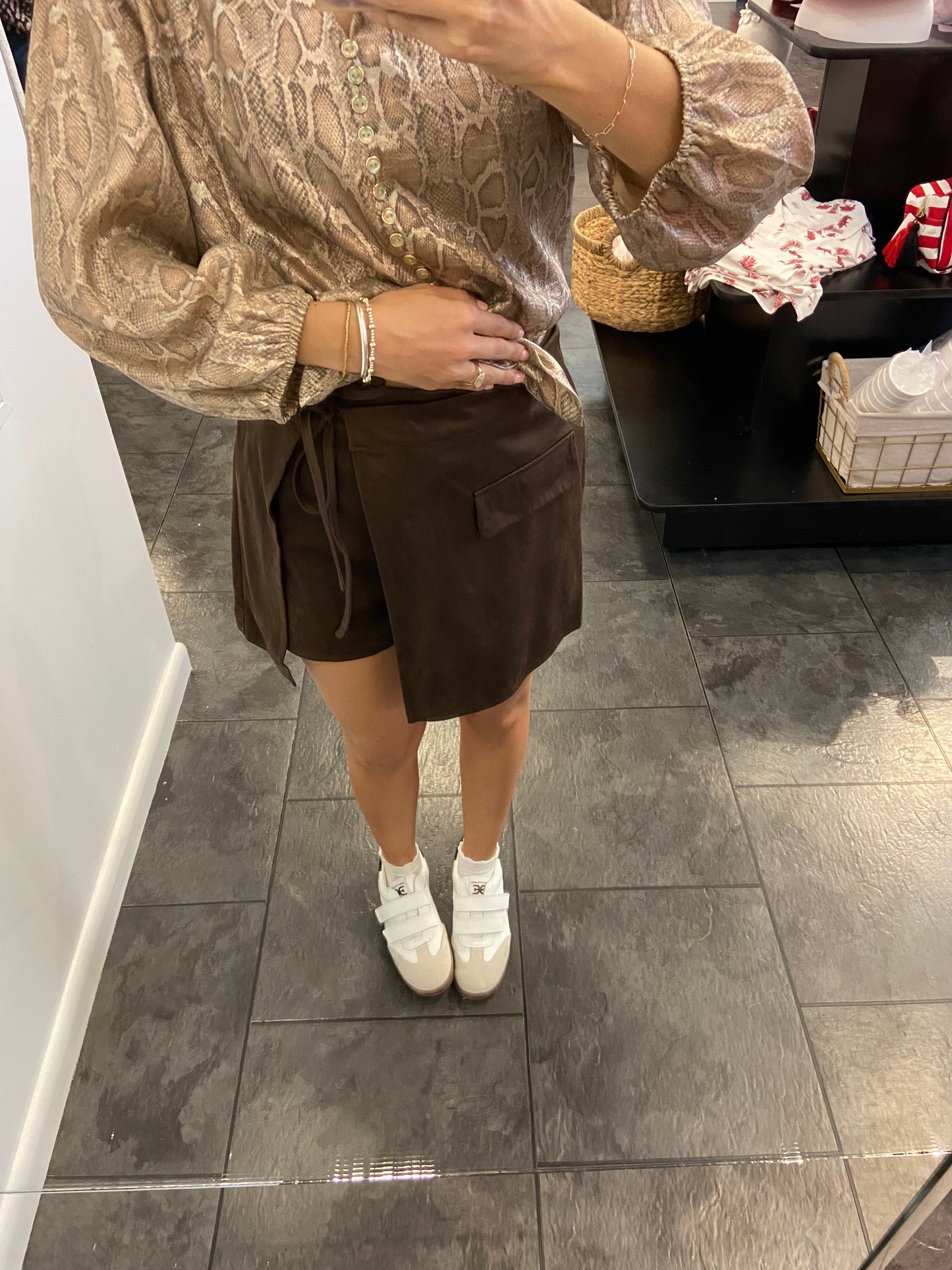 Rodeo Brown Suede Skort