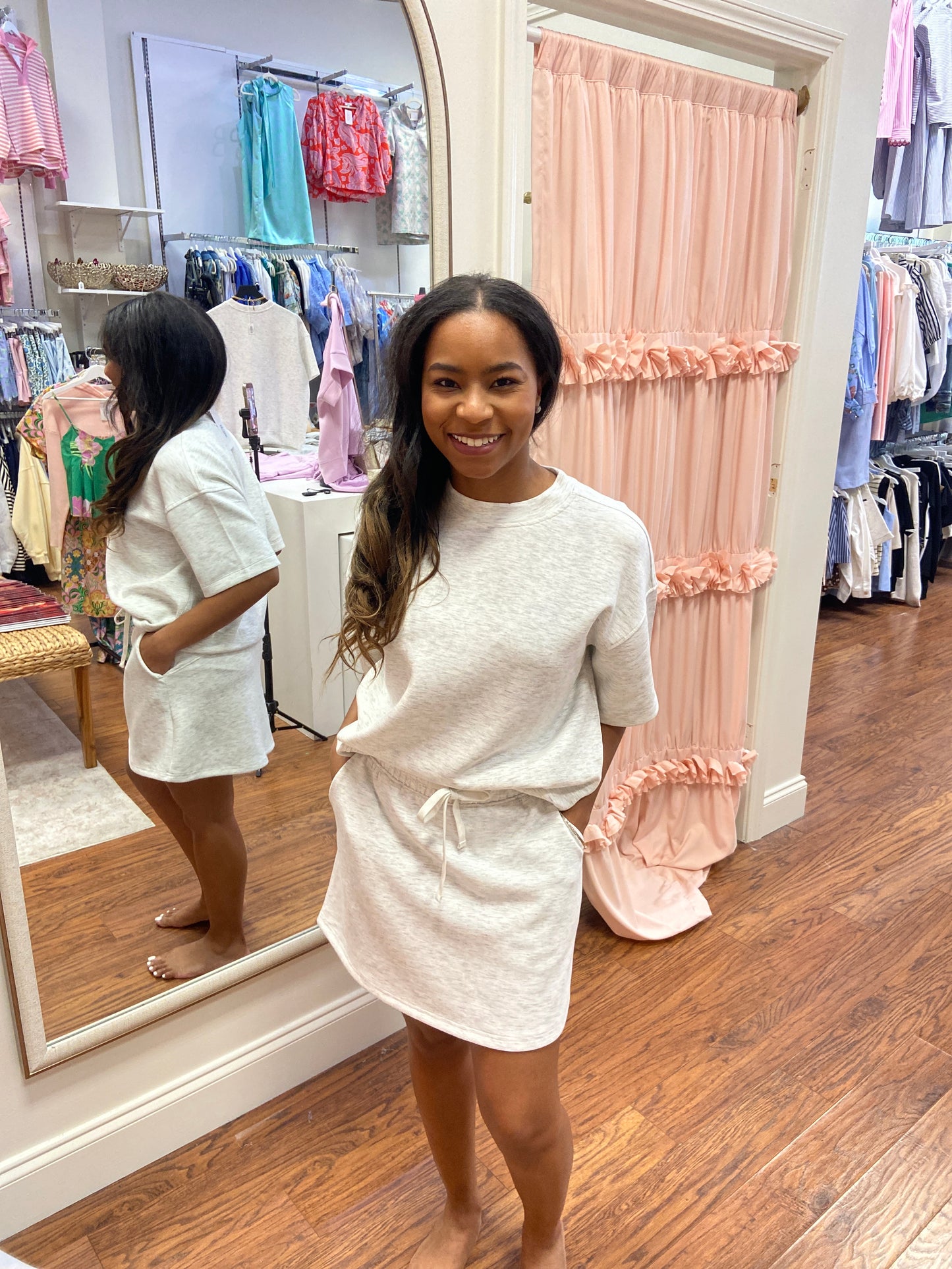Minnie Grey Short Sleeve Top and Skort Set