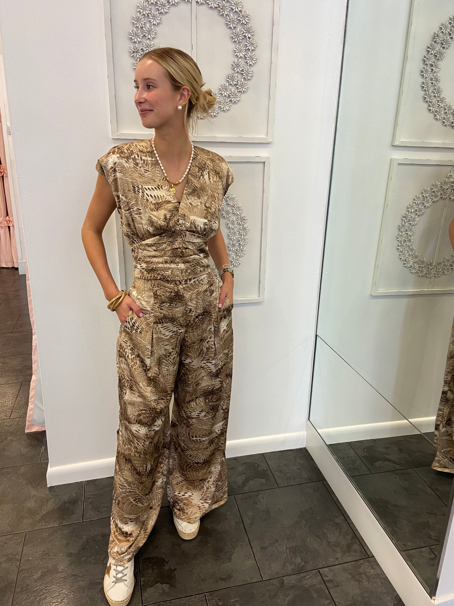The Cella Pleated Top and Pants Set