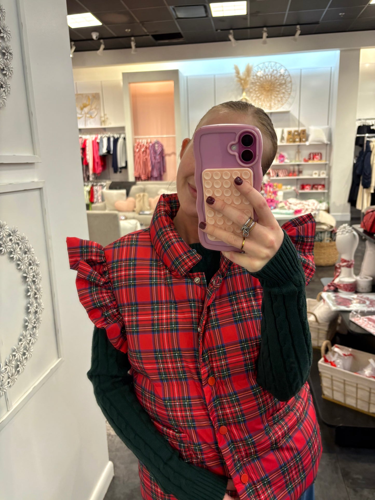 Holidaze Puffer Ruffle Vest