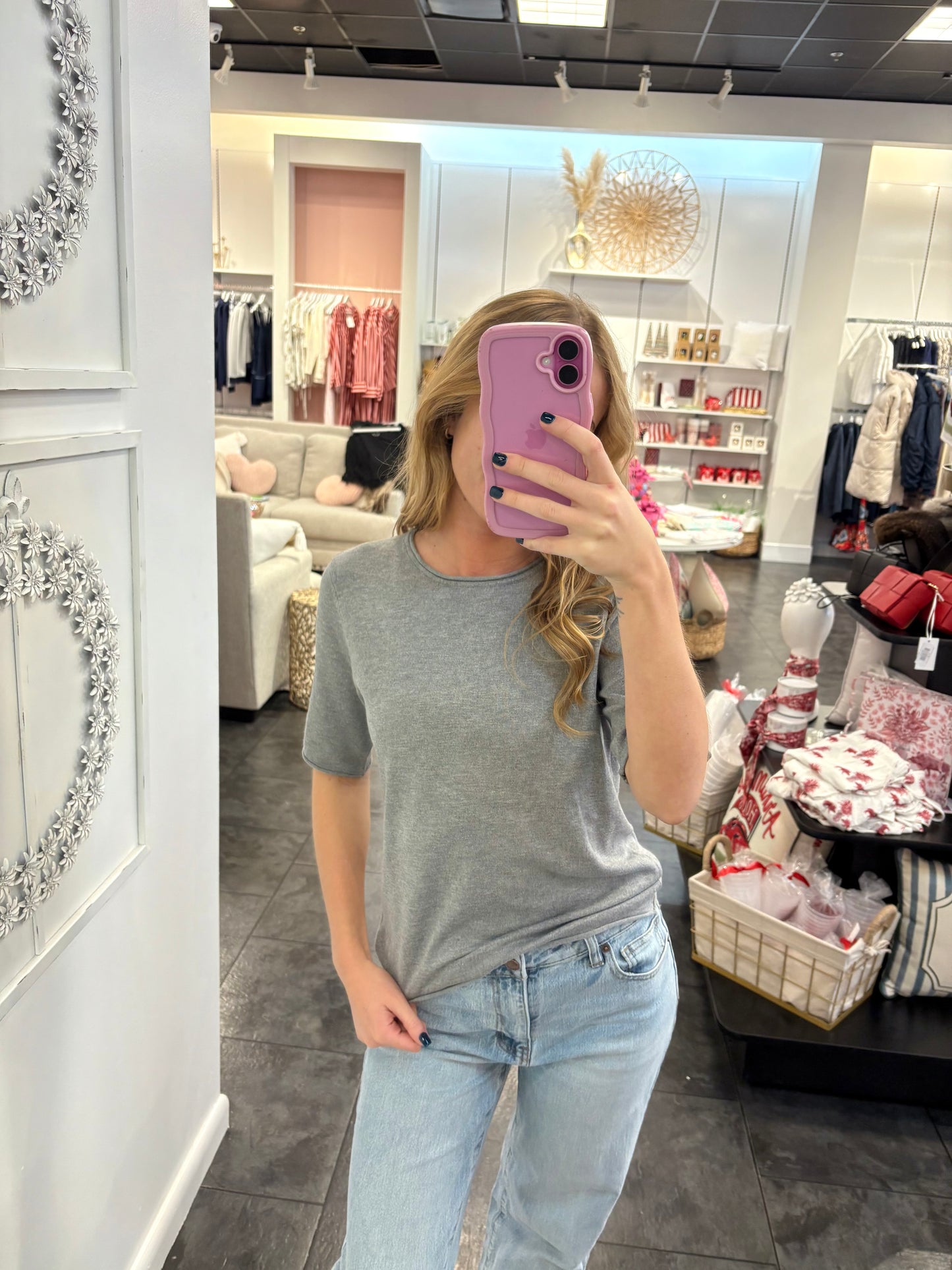 Emery Heather Gray Pullover Top