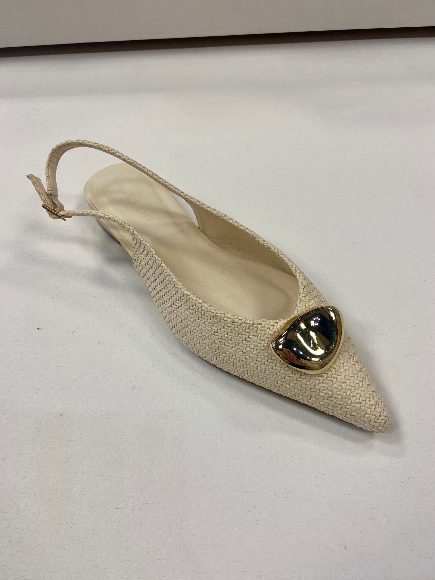 BILLINI Marcello Cream Raffia Slide