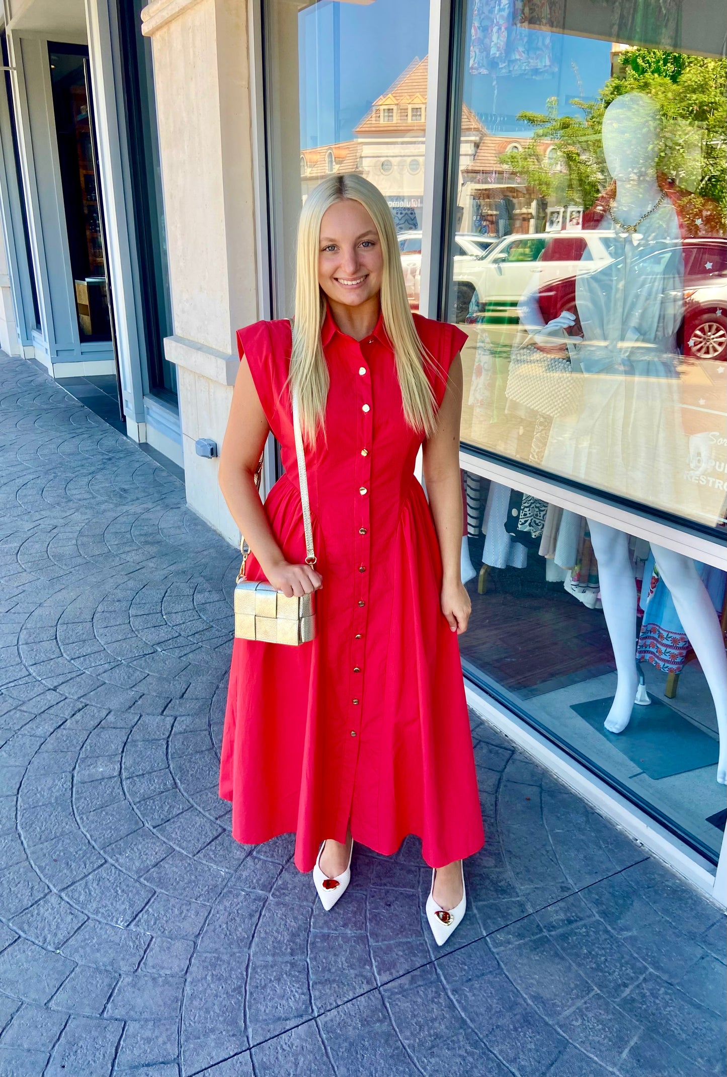 Cherry on Top Midi Button Up Dress