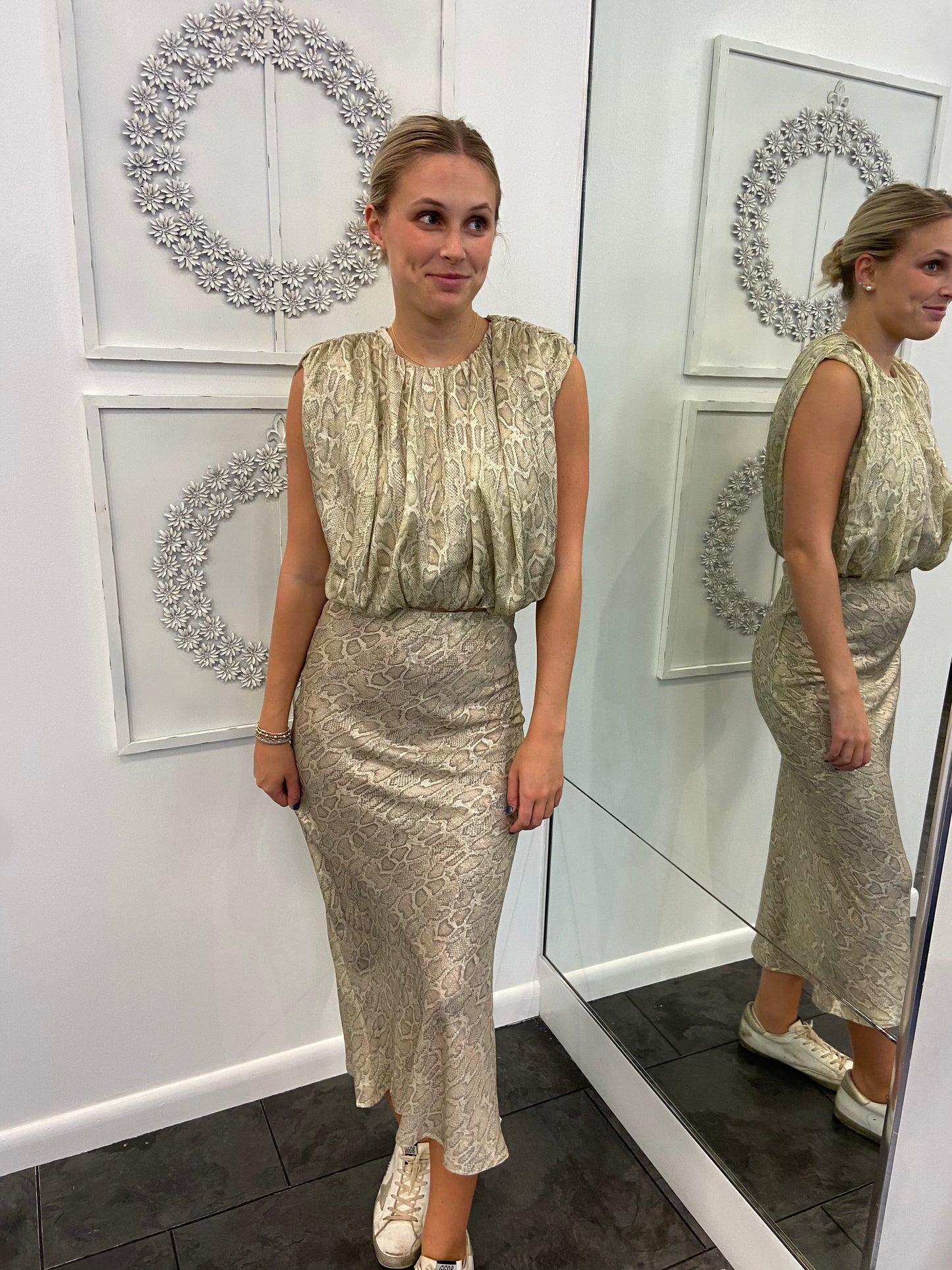 Snake Print Skirt