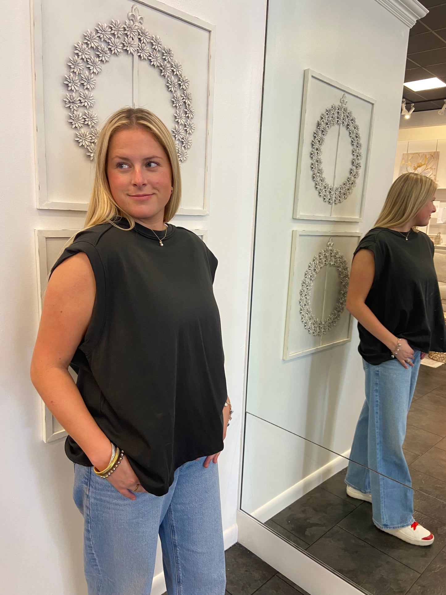 KARLIE Black Novelty Tee