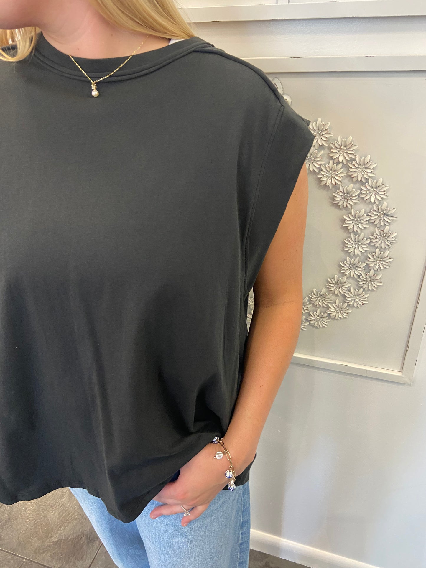 KARLIE Black Novelty Tee
