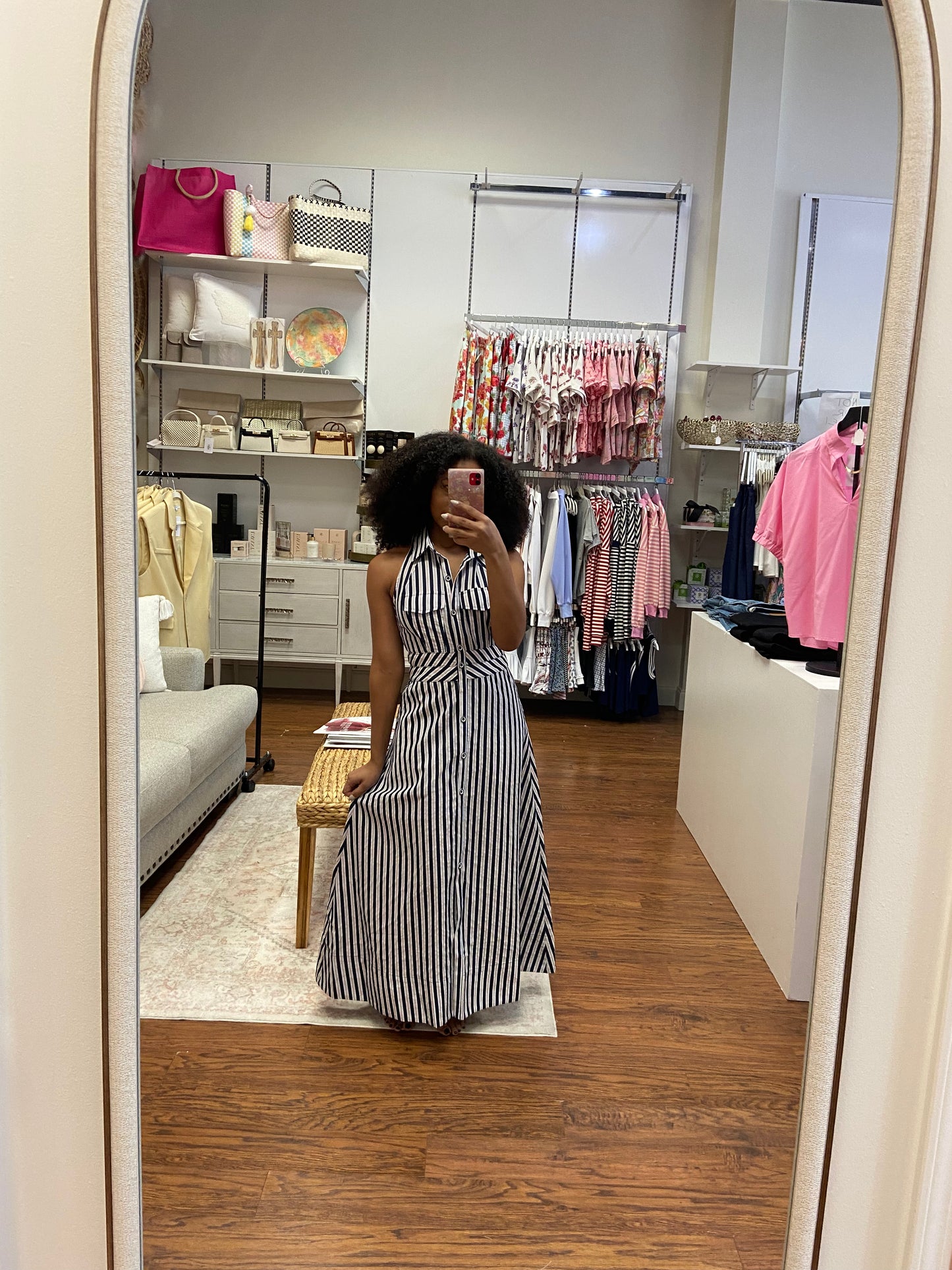 SHUG Ramey Dress Navy Stripe Dress