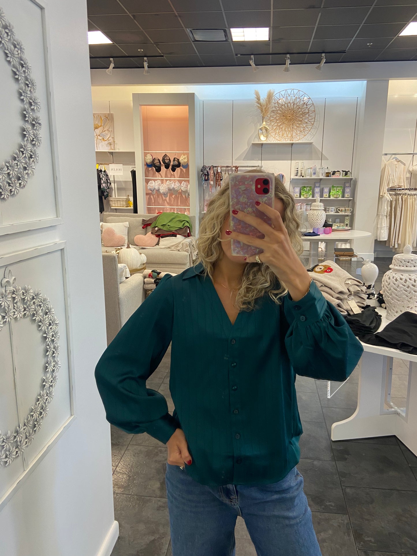 Greenlee Satin Stripe Blouse